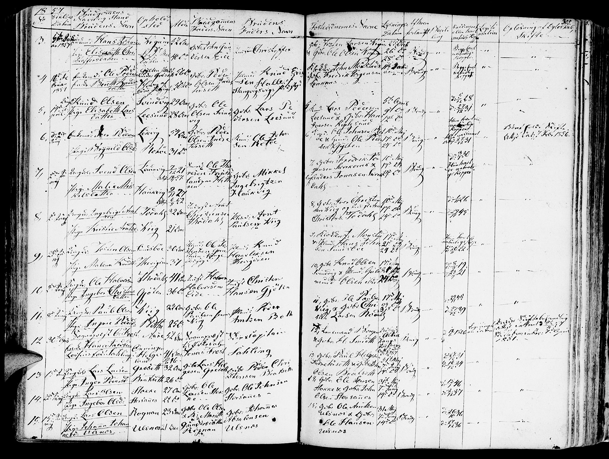 Ministerialprotokoller, klokkerbøker og fødselsregistre - Møre og Romsdal, AV/SAT-A-1454/578/L0904: Parish register (official) no. 578A03, 1836-1858, p. 305