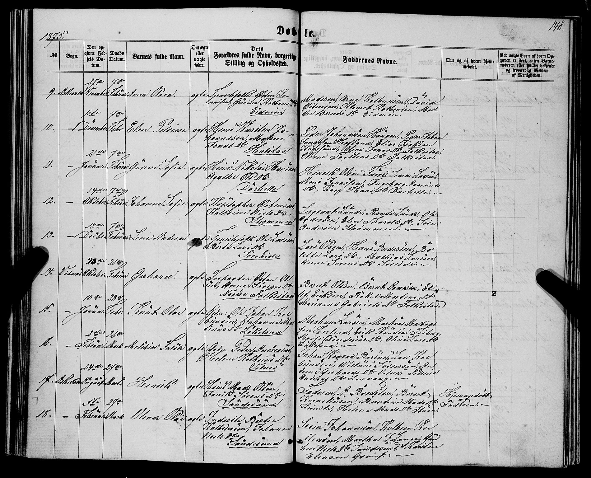 Askvoll sokneprestembete, AV/SAB-A-79501/H/Haa/Haaa/L0012: Parish register (official) no. A 12, 1859-1878, p. 148