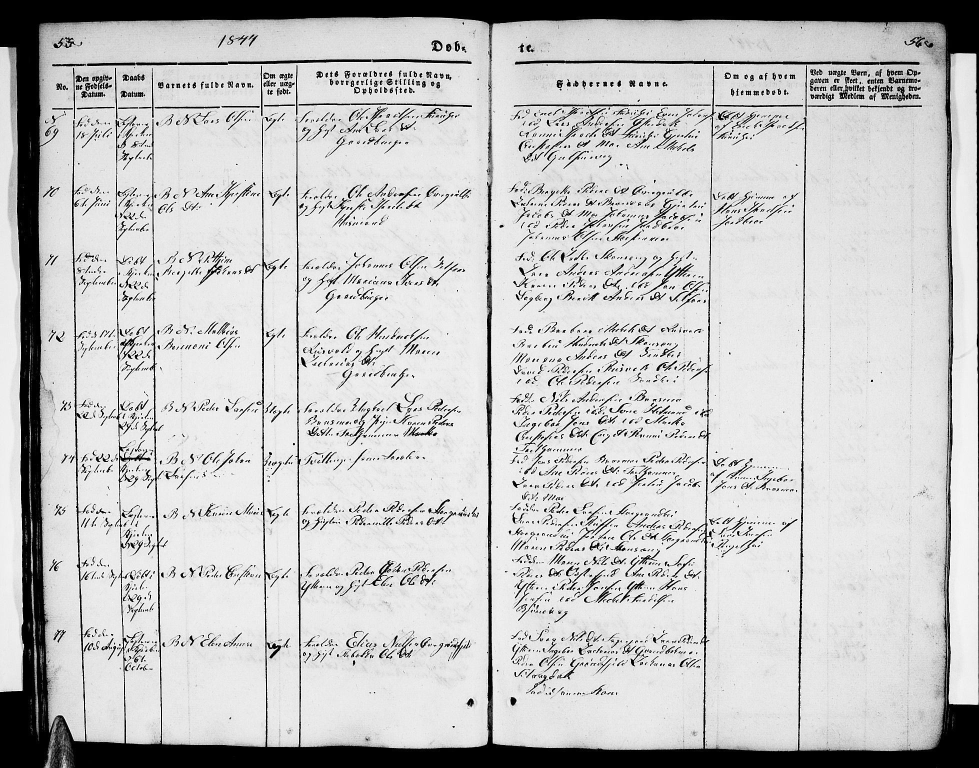 Ministerialprotokoller, klokkerbøker og fødselsregistre - Nordland, AV/SAT-A-1459/827/L0413: Parish register (copy) no. 827C02, 1842-1852, p. 55-56