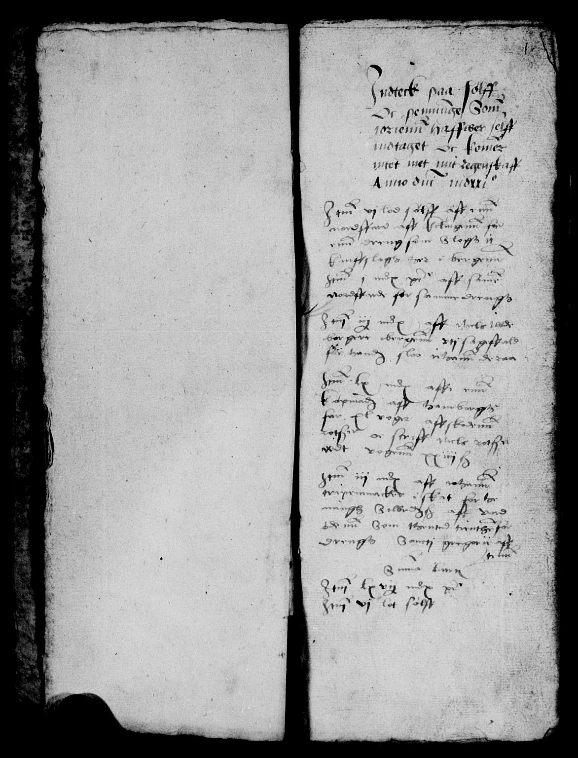 Rentekammeret inntil 1814, Reviderte regnskaper, Lensregnskaper, AV/RA-EA-5023/R/Ra/L0009: Bergenhus len, 1521