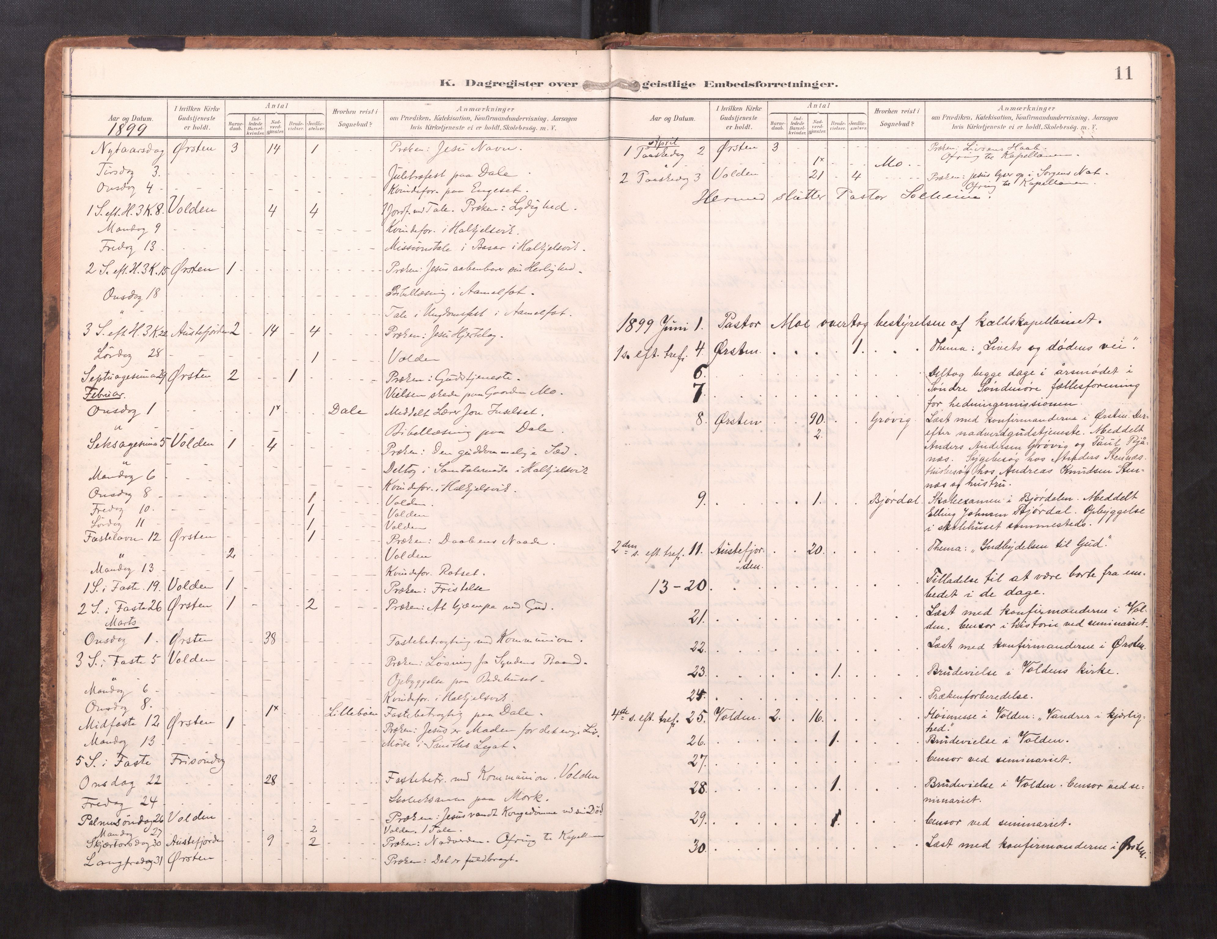 Ministerialprotokoller, klokkerbøker og fødselsregistre - Møre og Romsdal, SAT/A-1454/511/L0146: Diary records no. 511---, 1896-1919, p. 11