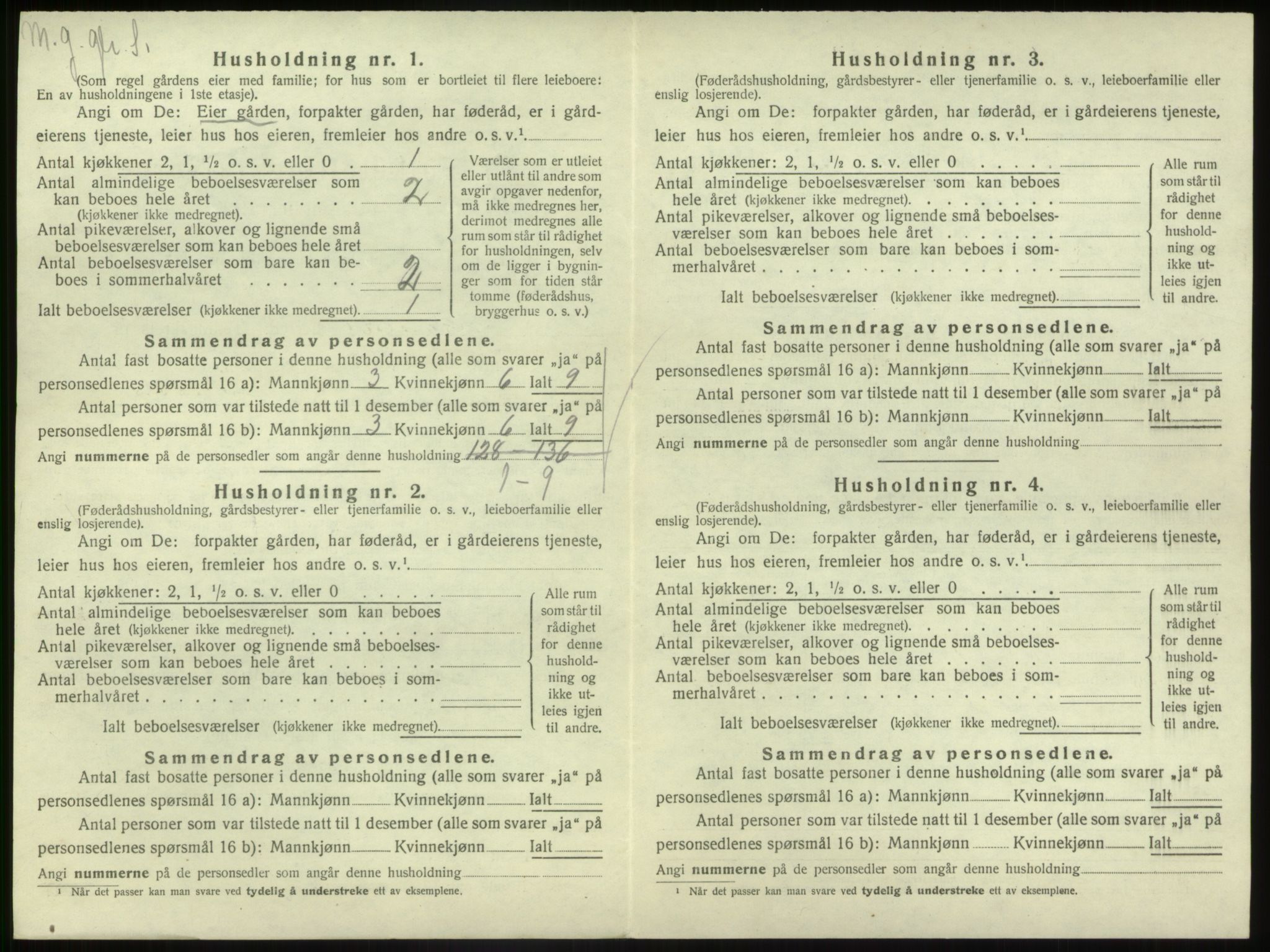 SAB, 1920 census for Gaular, 1920, p. 115