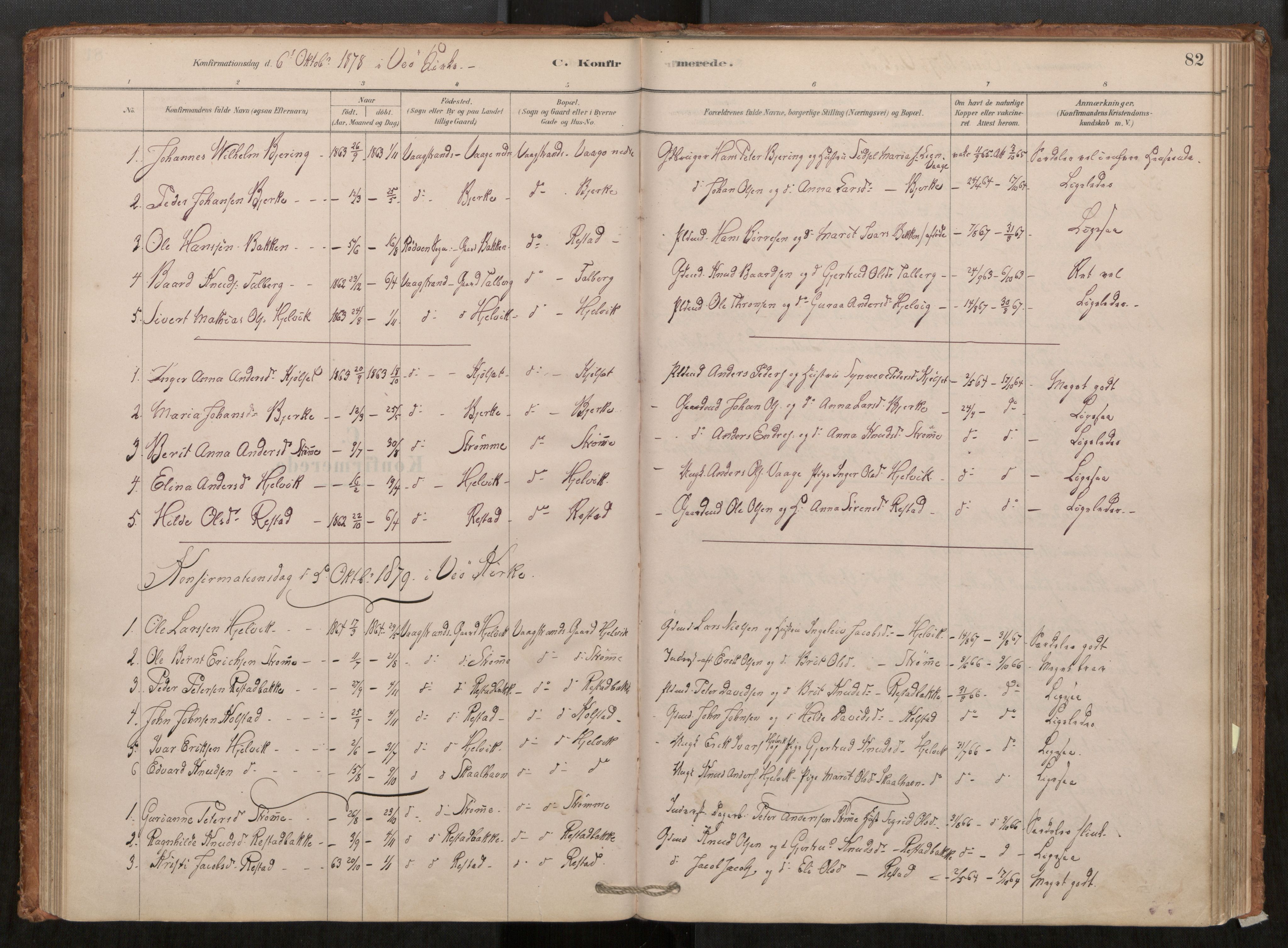 Ministerialprotokoller, klokkerbøker og fødselsregistre - Møre og Romsdal, SAT/A-1454/550/L0621: Parish register (official) no. 550A01, 1878-1915, p. 82