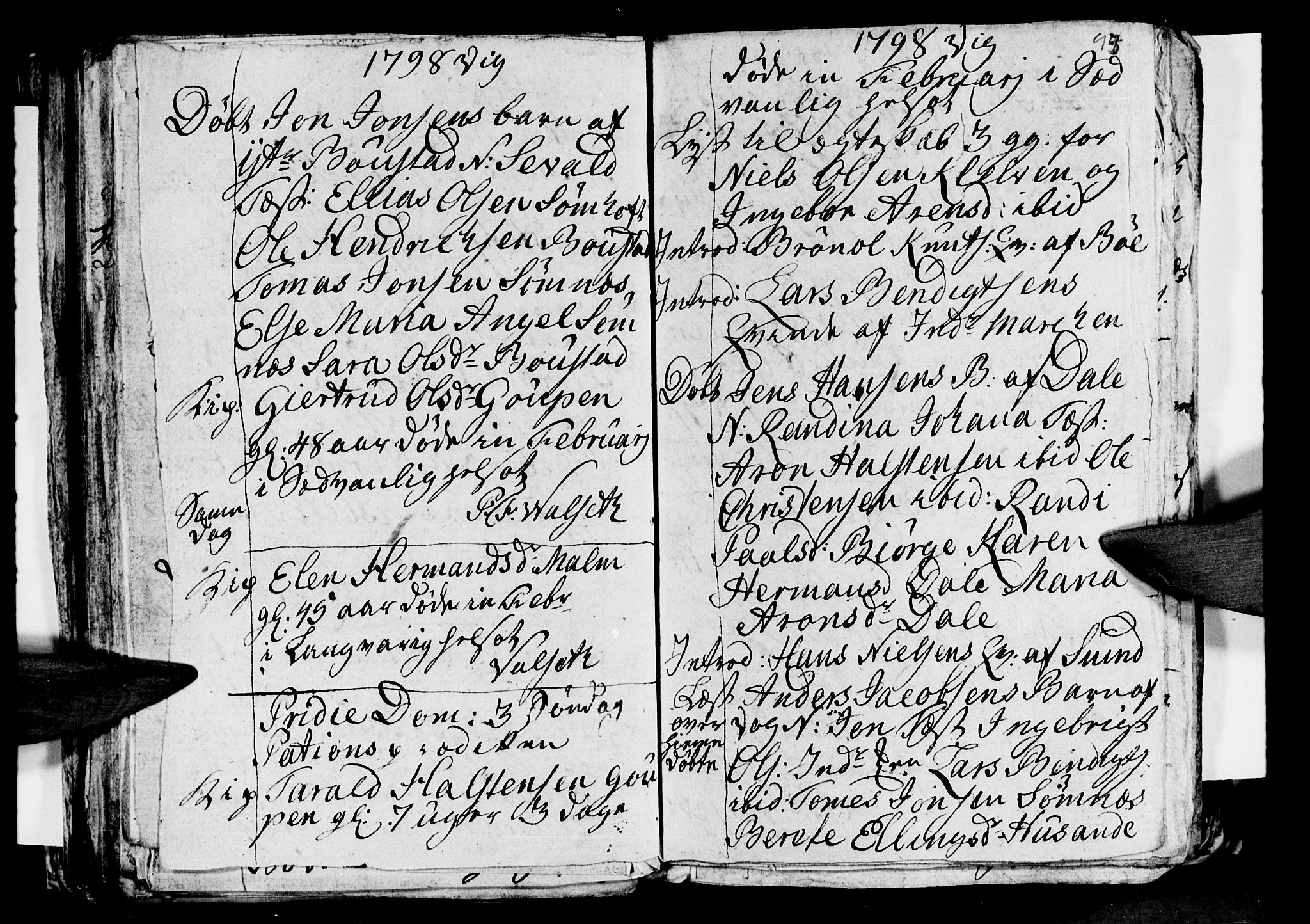 Ministerialprotokoller, klokkerbøker og fødselsregistre - Nordland, AV/SAT-A-1459/812/L0184: Parish register (copy) no. 812C02, 1793-1809, p. 93