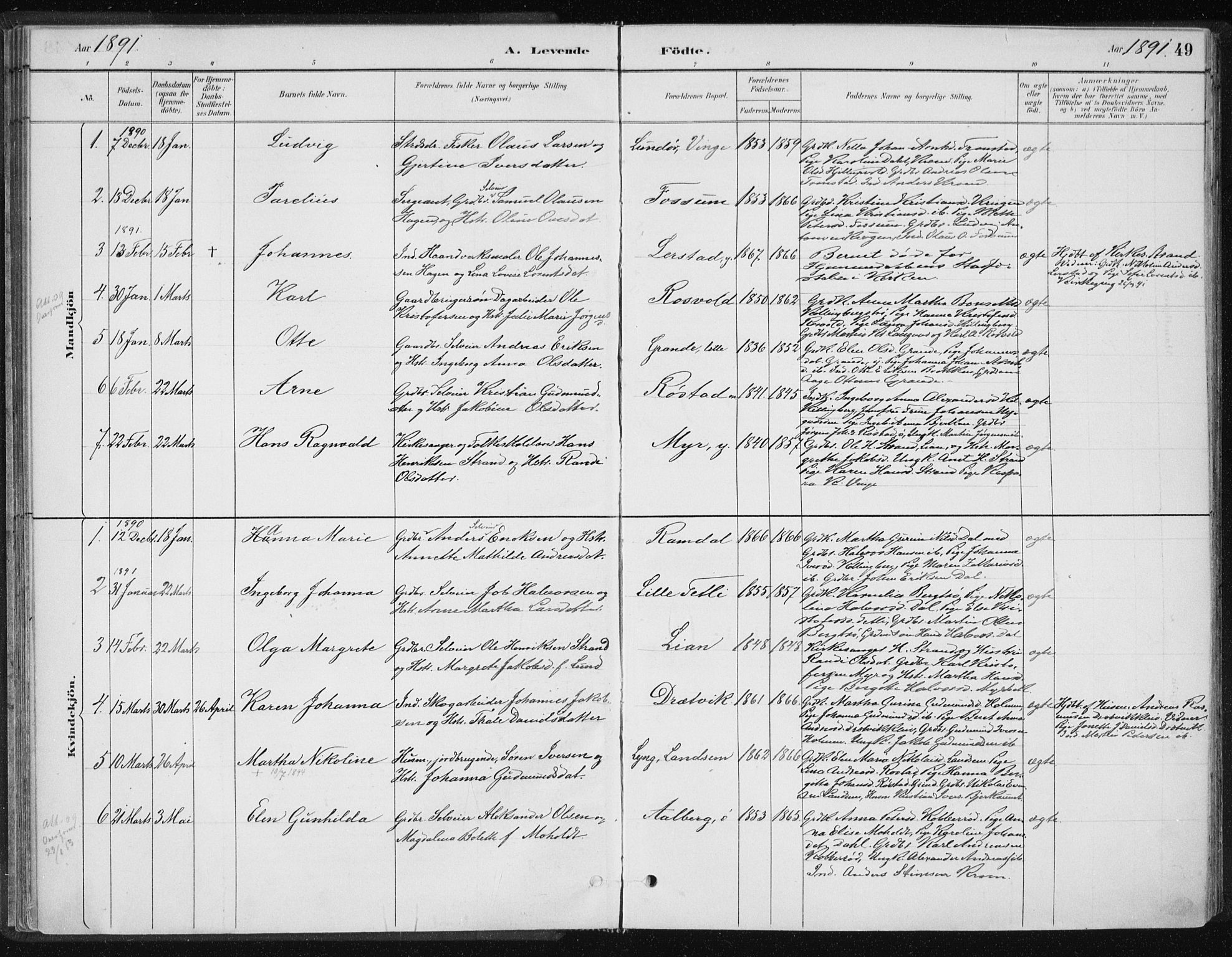 Ministerialprotokoller, klokkerbøker og fødselsregistre - Nord-Trøndelag, SAT/A-1458/701/L0010: Parish register (official) no. 701A10, 1883-1899, p. 49