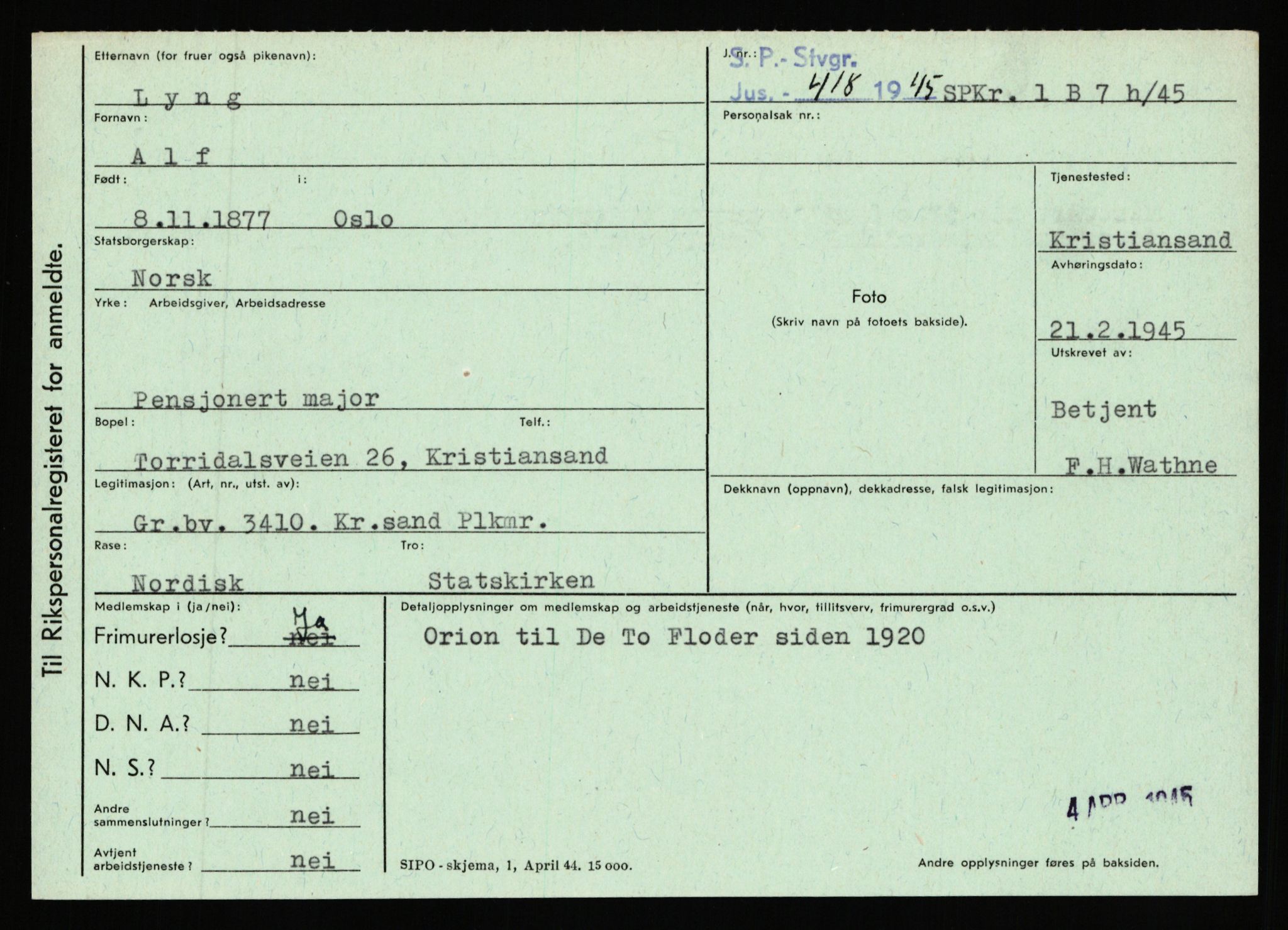 Statspolitiet - Hovedkontoret / Osloavdelingen, AV/RA-S-1329/C/Ca/L0010: Lind - Moksnes, 1943-1945, p. 1573