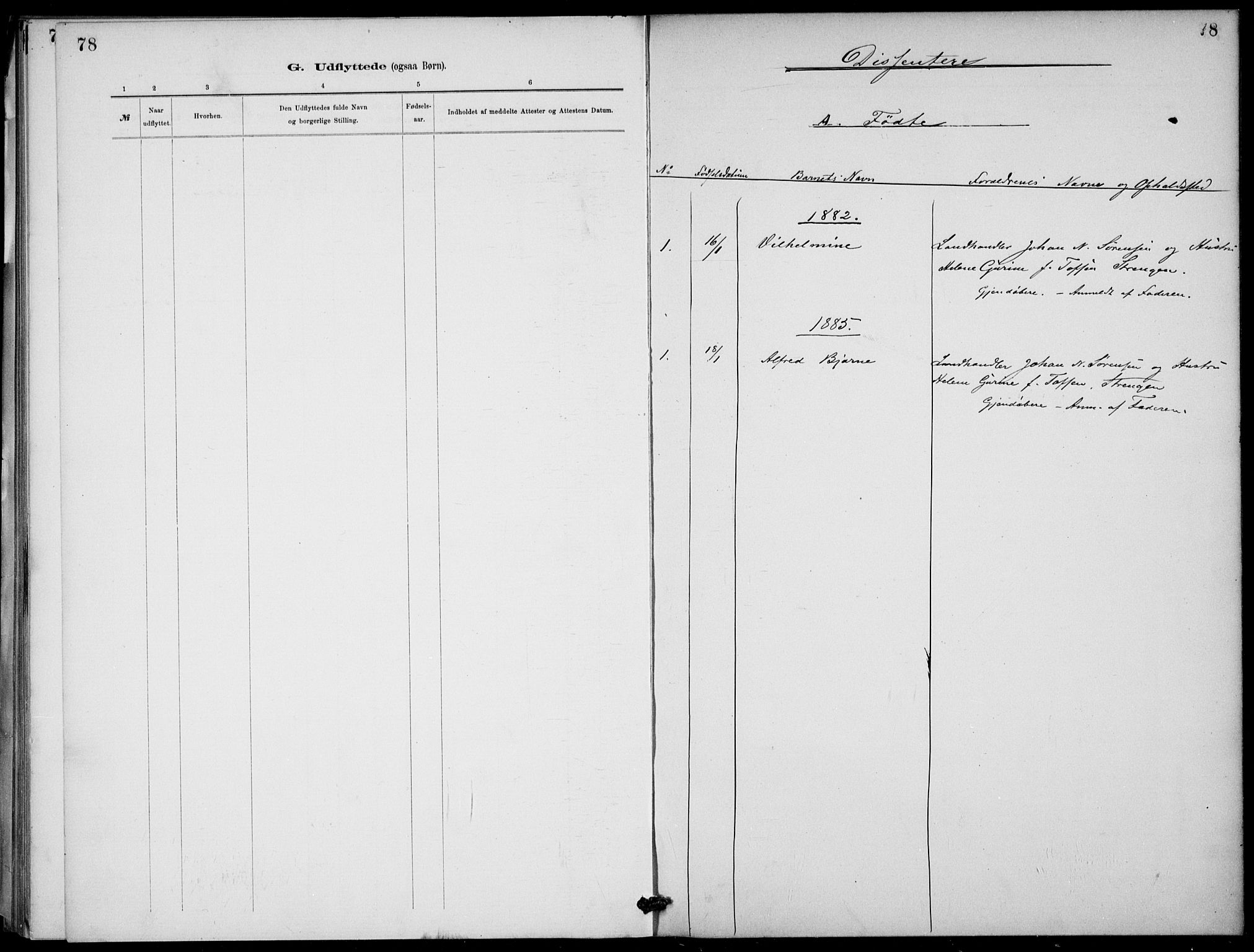 Lunde kirkebøker, SAKO/A-282/F/Fb/L0003: Parish register (official) no. II 3, 1882-1891, p. 78