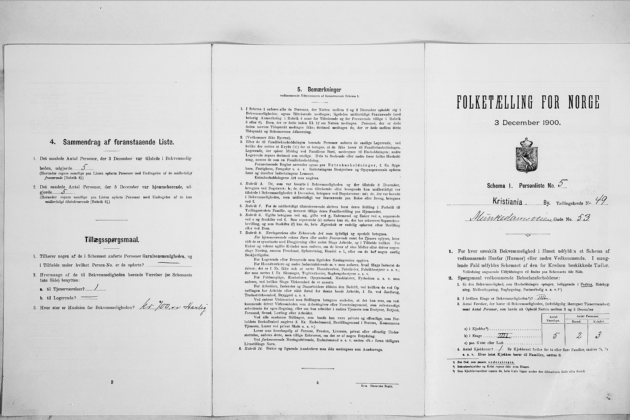 SAO, 1900 census for Kristiania, 1900, p. 61314