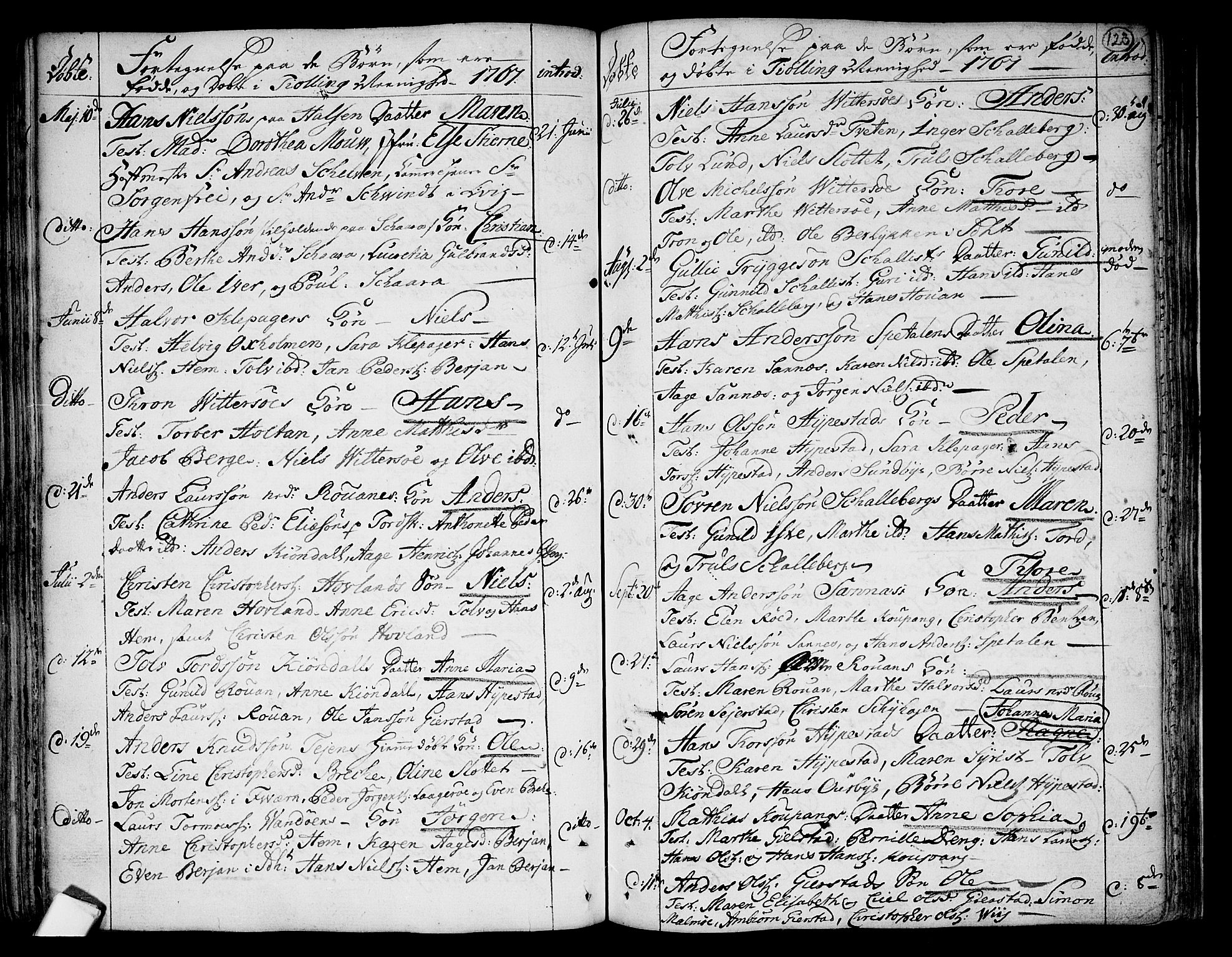 Tjølling kirkebøker, AV/SAKO-A-60/F/Fa/L0003: Parish register (official) no. 3, 1735-1778, p. 123