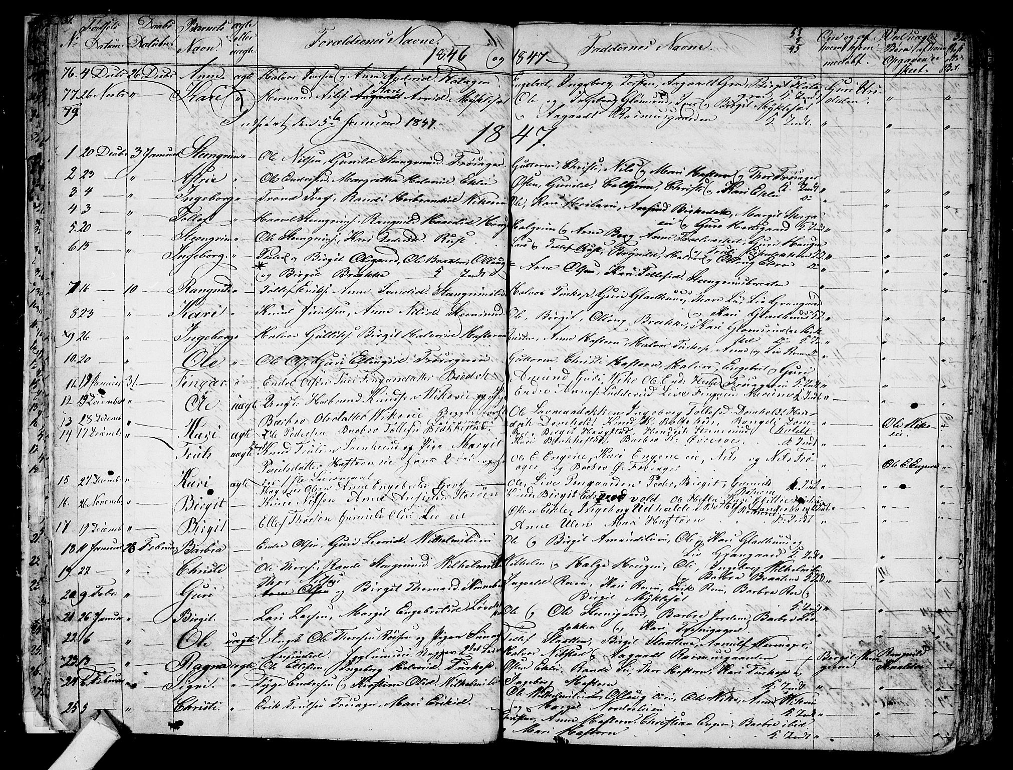 Gol kirkebøker, AV/SAKO-A-226/G/Ga/L0001: Parish register (copy) no. I 1, 1841-1860, p. 31-32