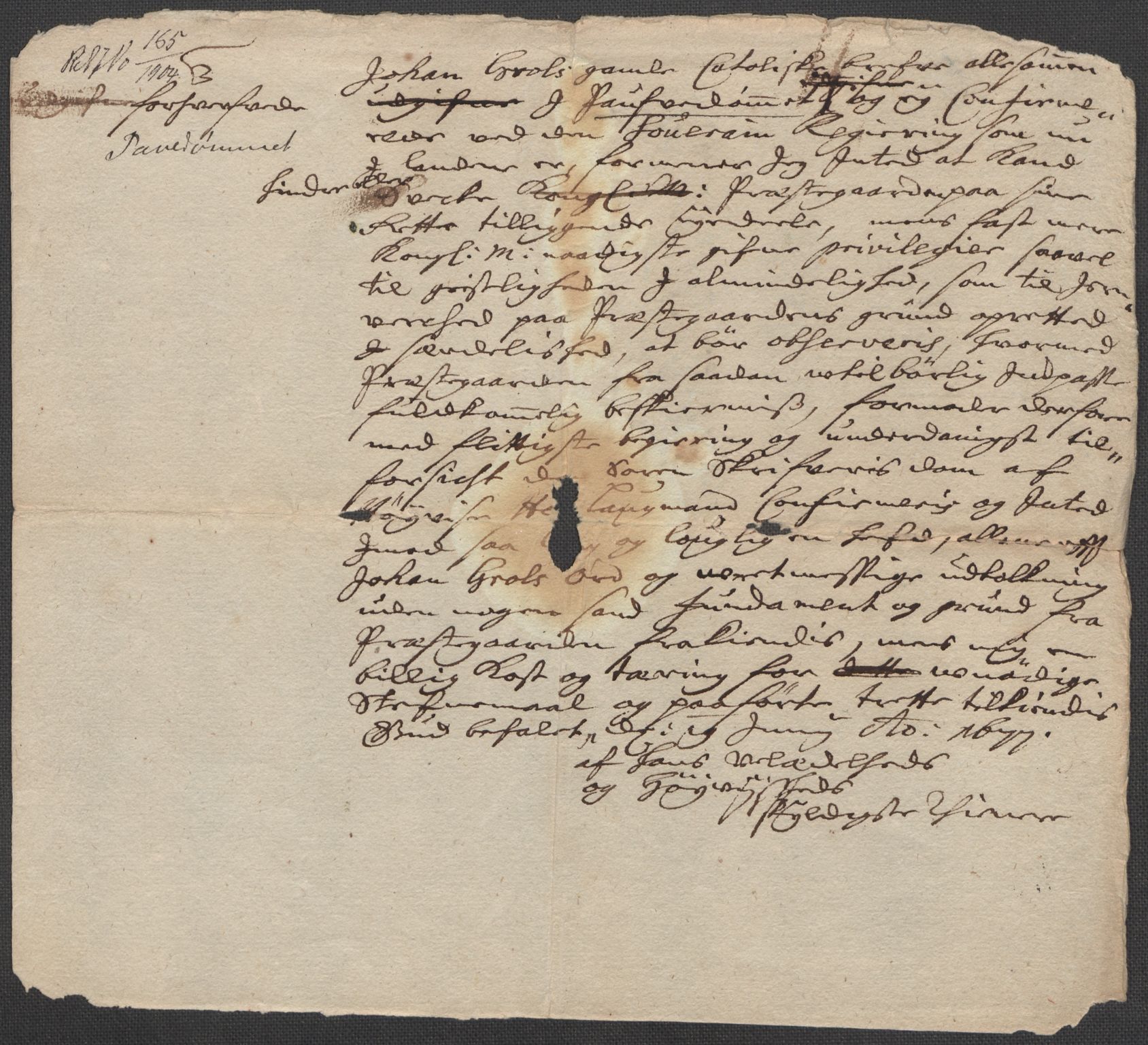 Riksarkivets diplomsamling, RA/EA-5965/F15/L0026: Prestearkiv - Telemark, 1575-1838, p. 86