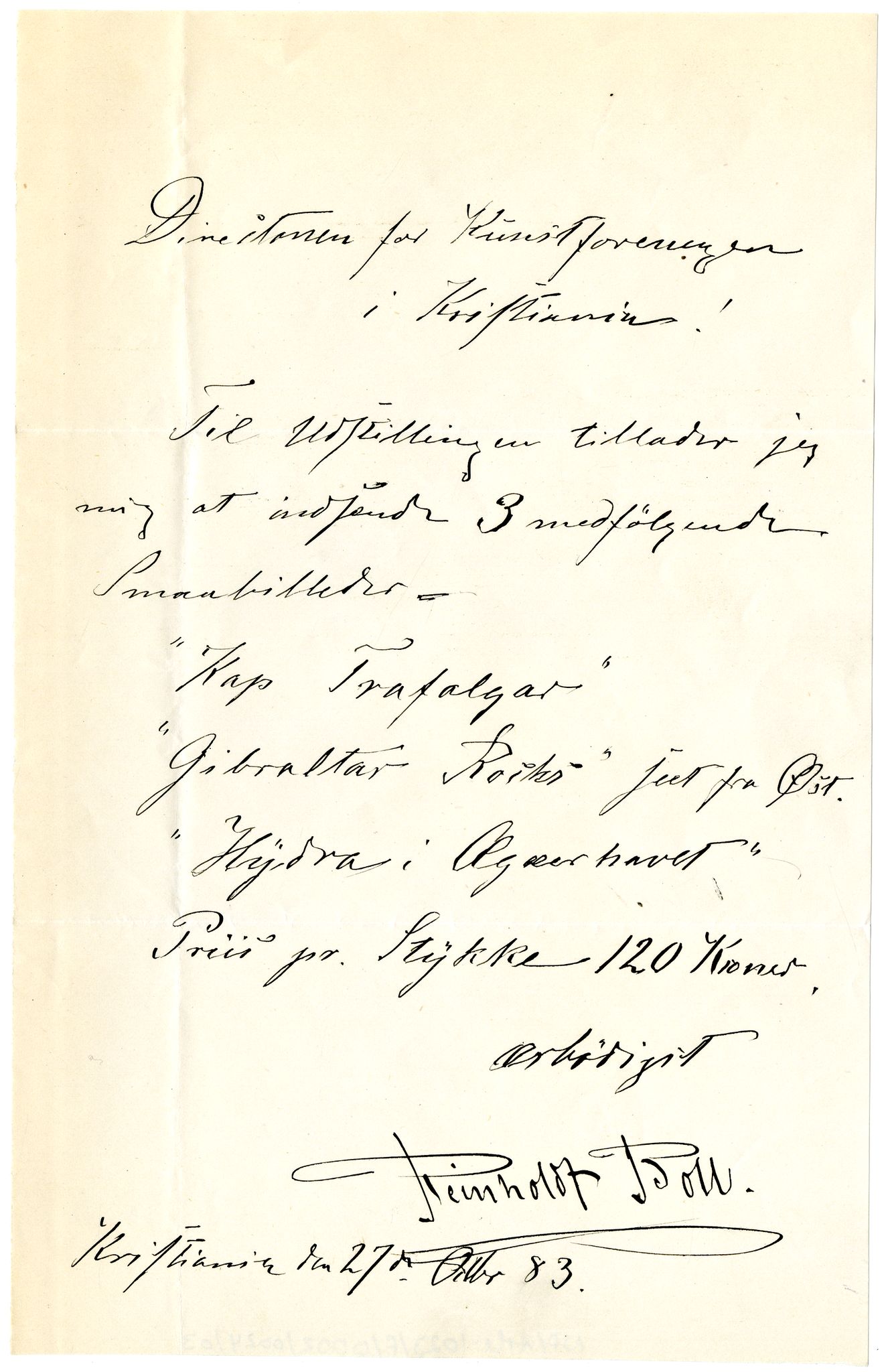 Diderik Maria Aalls brevsamling, NF/Ark-1023/F/L0002: D.M. Aalls brevsamling. B - C, 1799-1889, p. 111