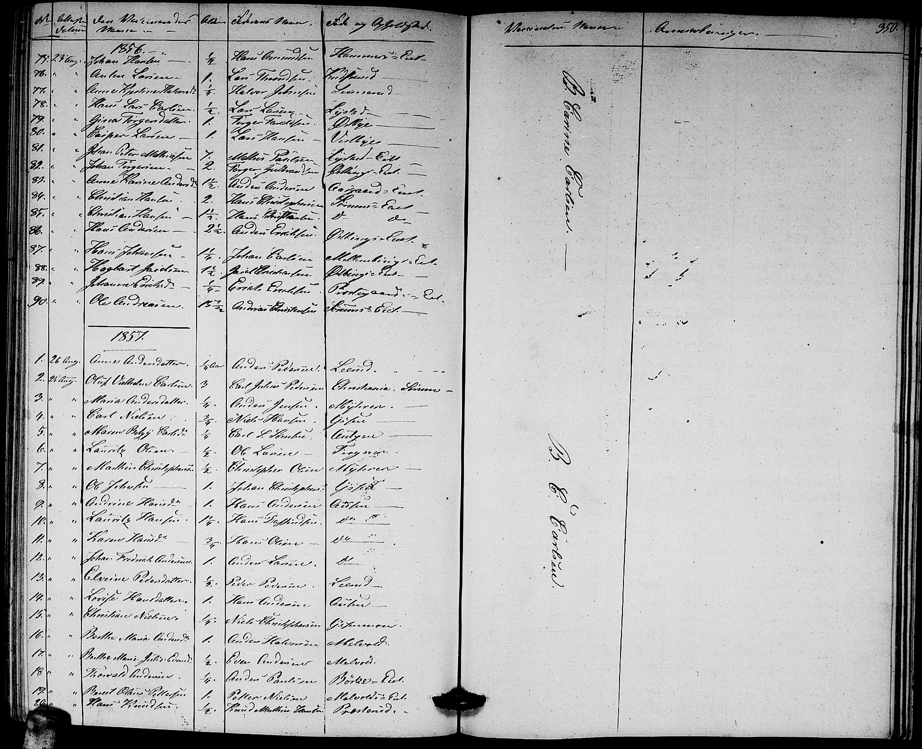 Sørum prestekontor Kirkebøker, AV/SAO-A-10303/G/Ga/L0003: Parish register (copy) no. I 3, 1846-1863, p. 350