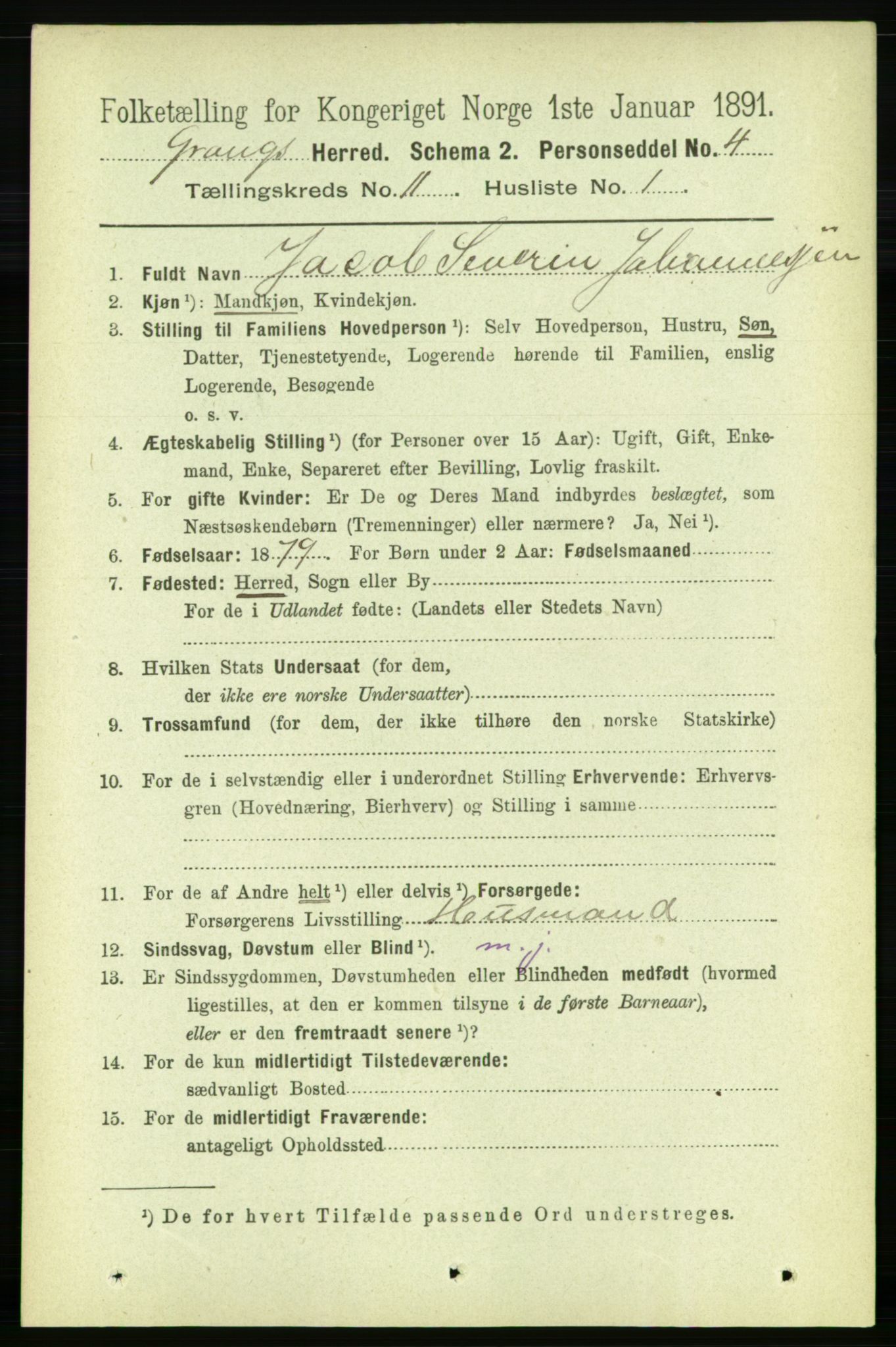 RA, 1891 census for 1742 Grong, 1891, p. 4083