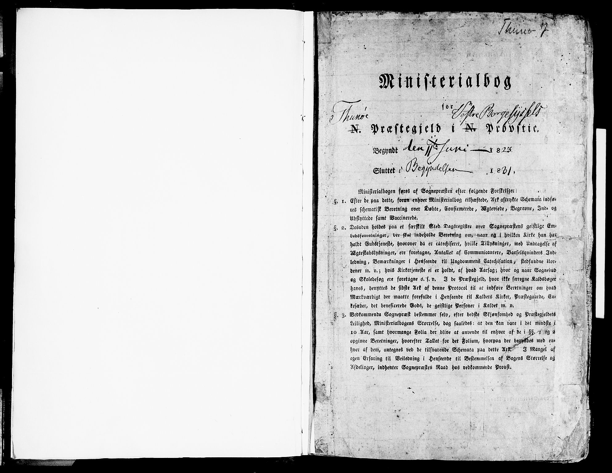 Tune prestekontor Kirkebøker, SAO/A-2007/F/Fa/L0006: Parish register (official) no. 6, 1823-1831