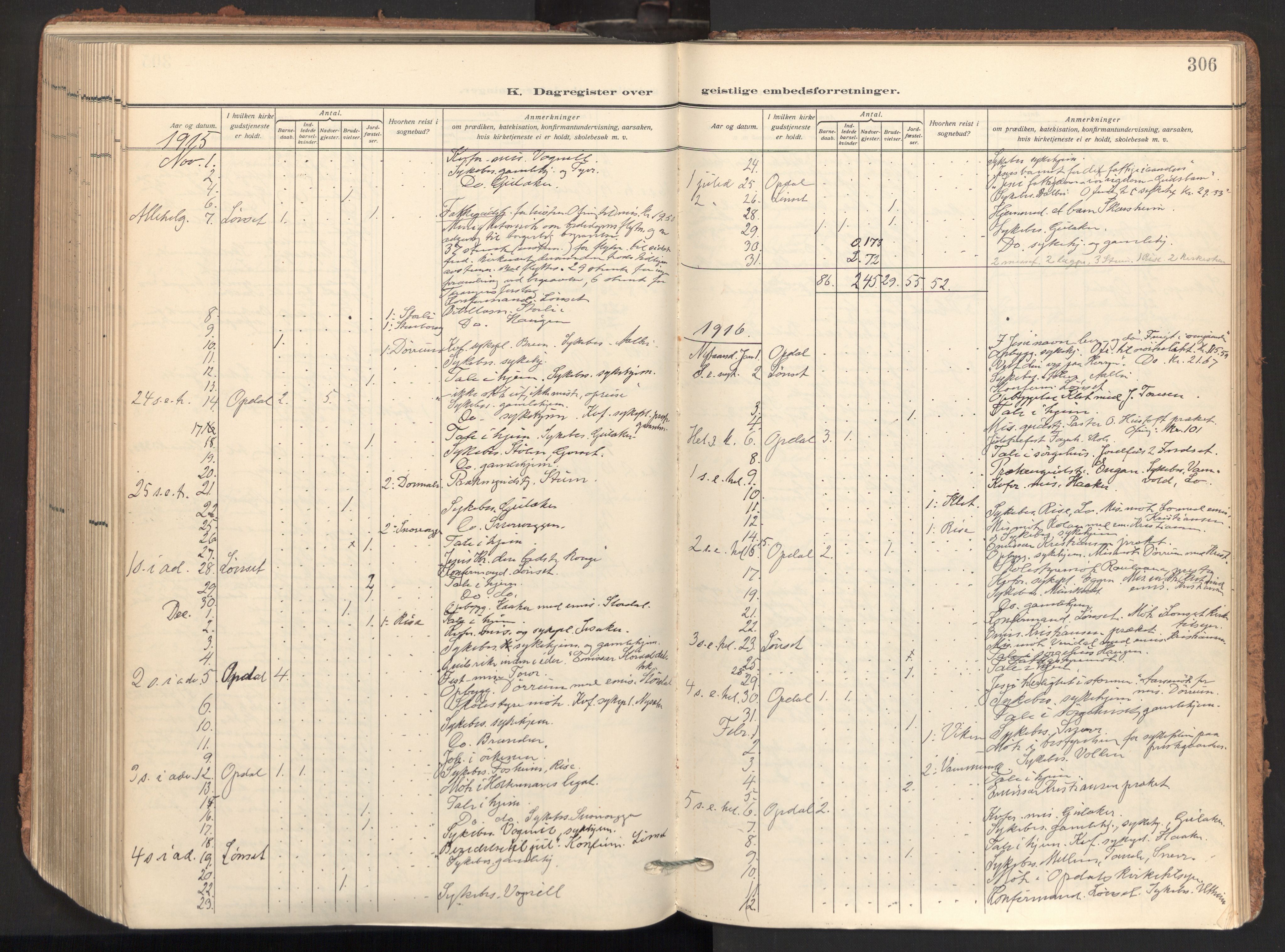 Ministerialprotokoller, klokkerbøker og fødselsregistre - Sør-Trøndelag, SAT/A-1456/678/L0909: Parish register (official) no. 678A17, 1912-1930, p. 306