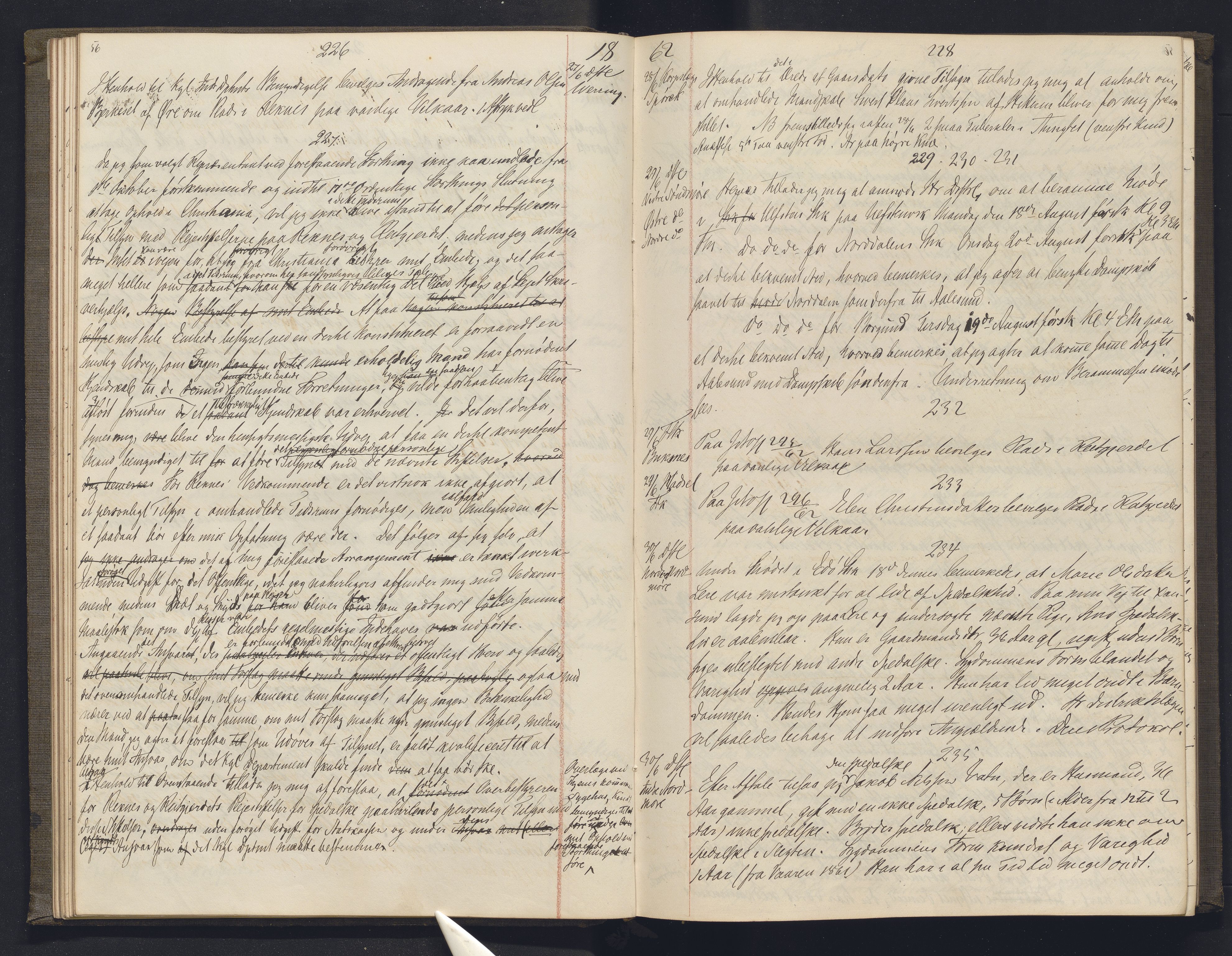 Lepraarkiver - Overlegen for den spedalske sykdom, AV/SAB-A-61001/B.b/L0003: Kopibok, 1862-1865, p. 56-57