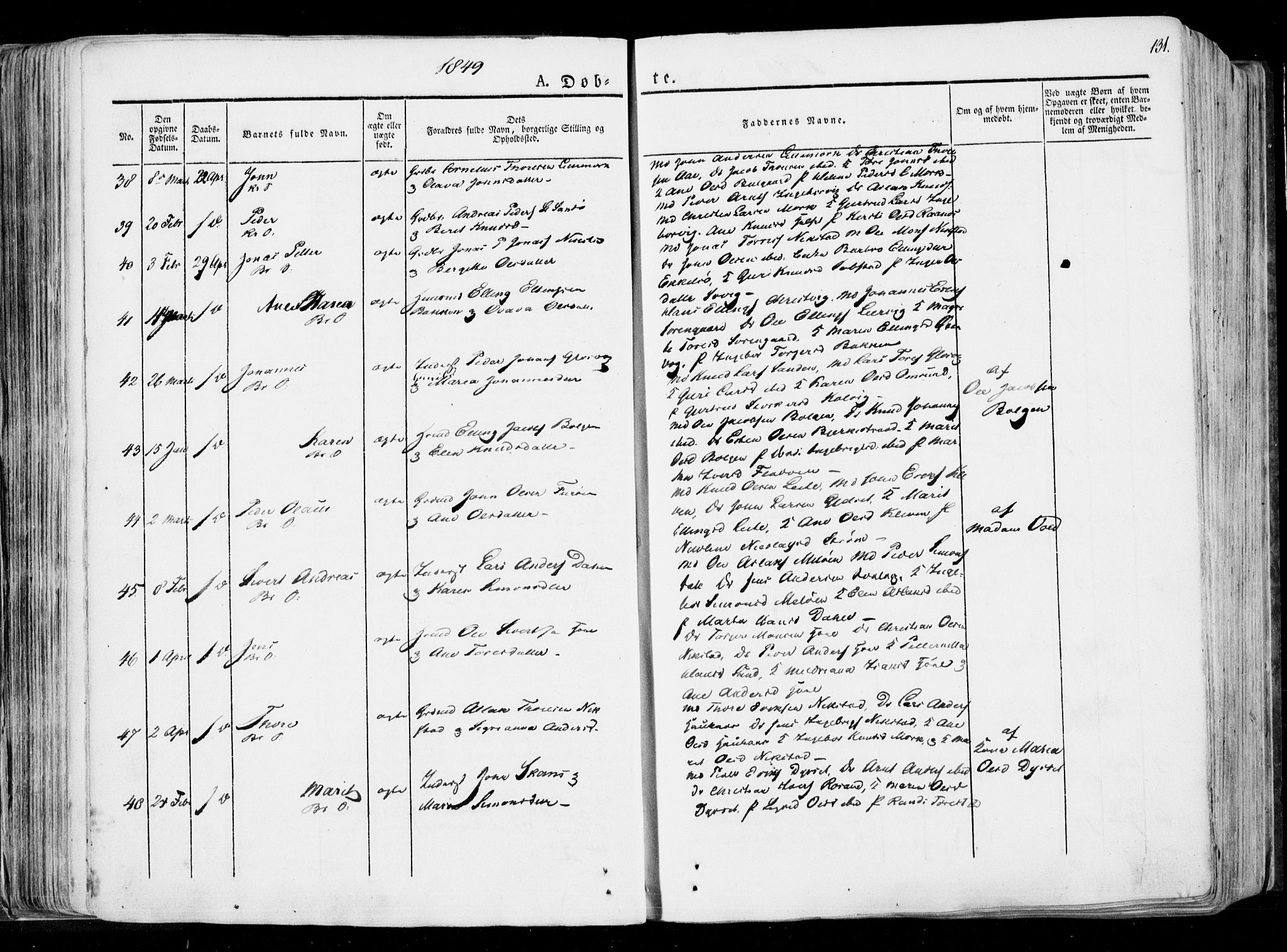 Ministerialprotokoller, klokkerbøker og fødselsregistre - Møre og Romsdal, AV/SAT-A-1454/568/L0803: Parish register (official) no. 568A10, 1830-1853, p. 131