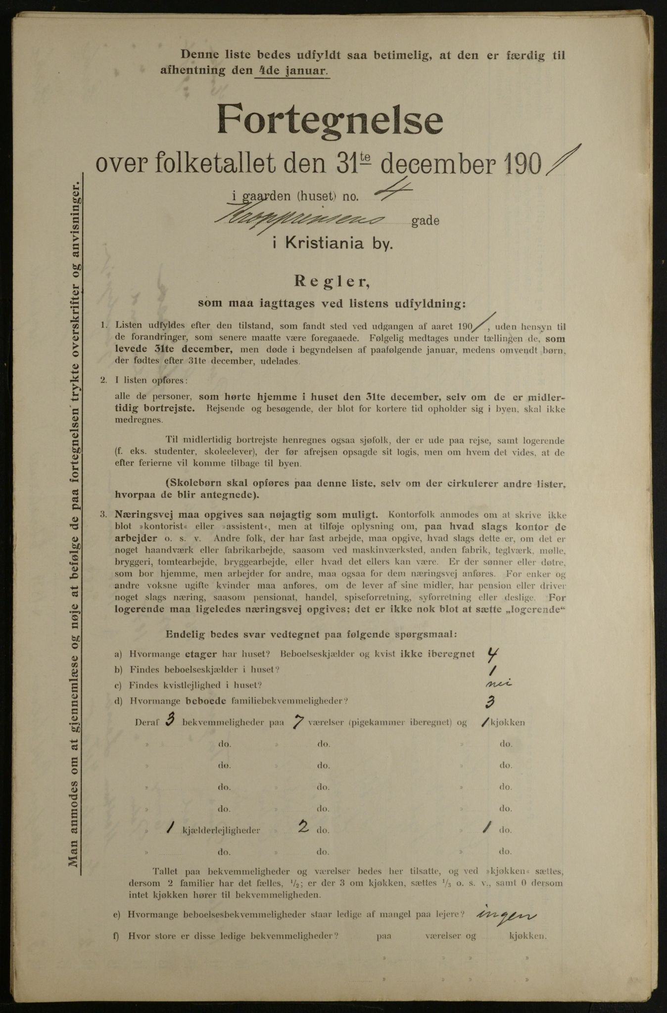 OBA, Municipal Census 1901 for Kristiania, 1901, p. 8393