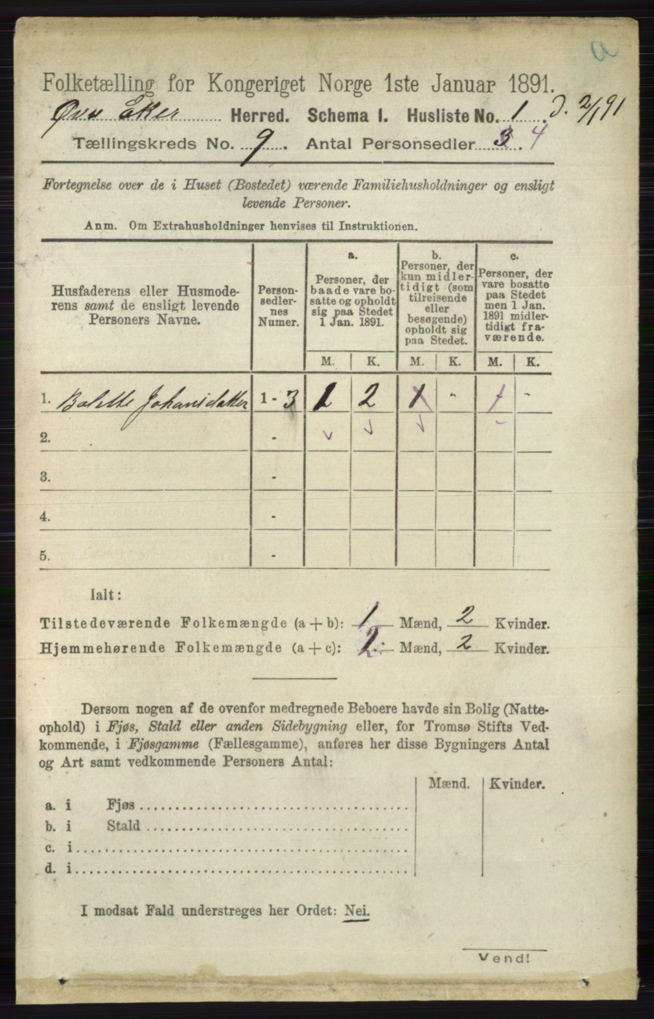 RA, 1891 census for 0624 Øvre Eiker, 1891, p. 3578