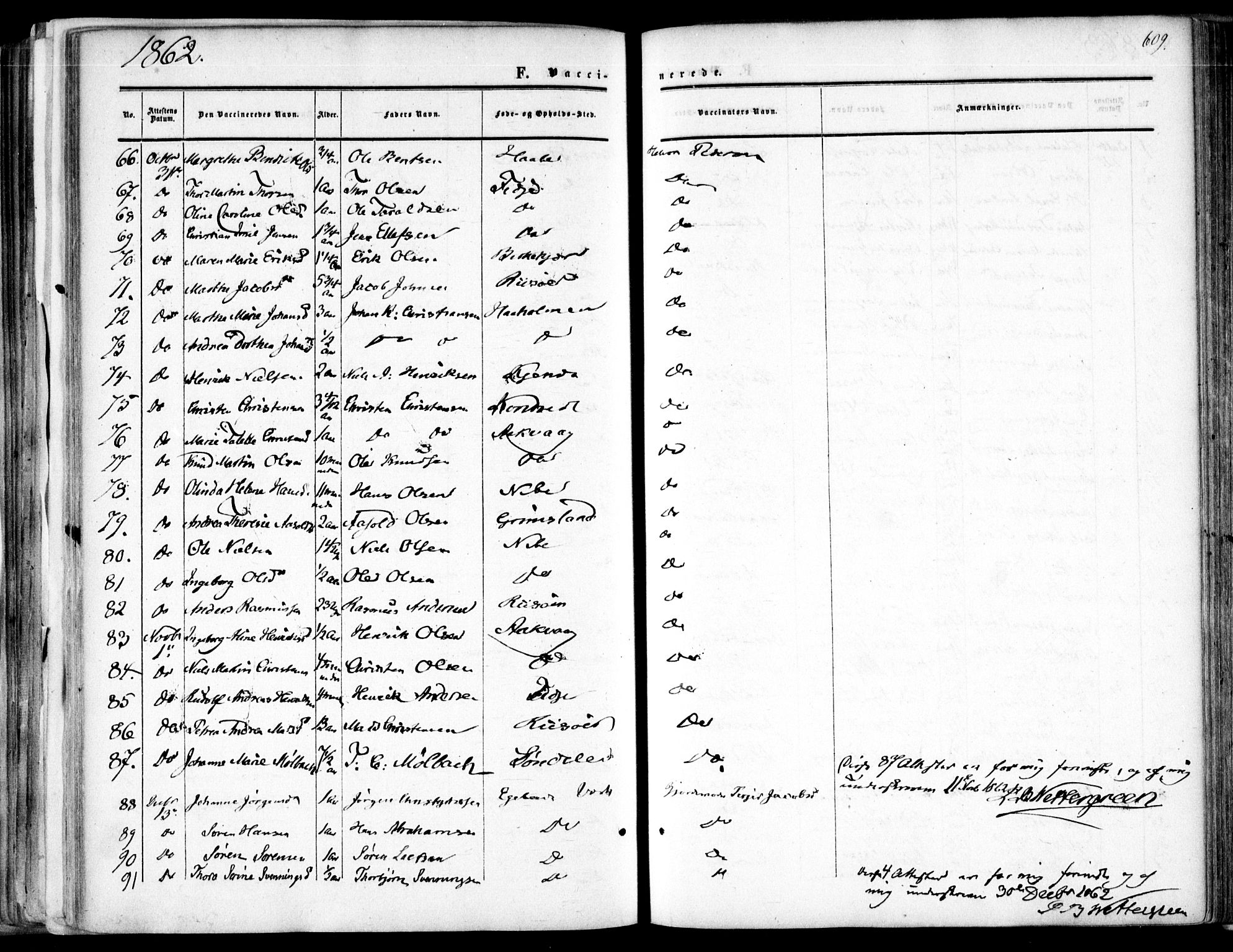 Søndeled sokneprestkontor, AV/SAK-1111-0038/F/Fa/L0003: Parish register (official) no. A 3, 1861-1879, p. 609