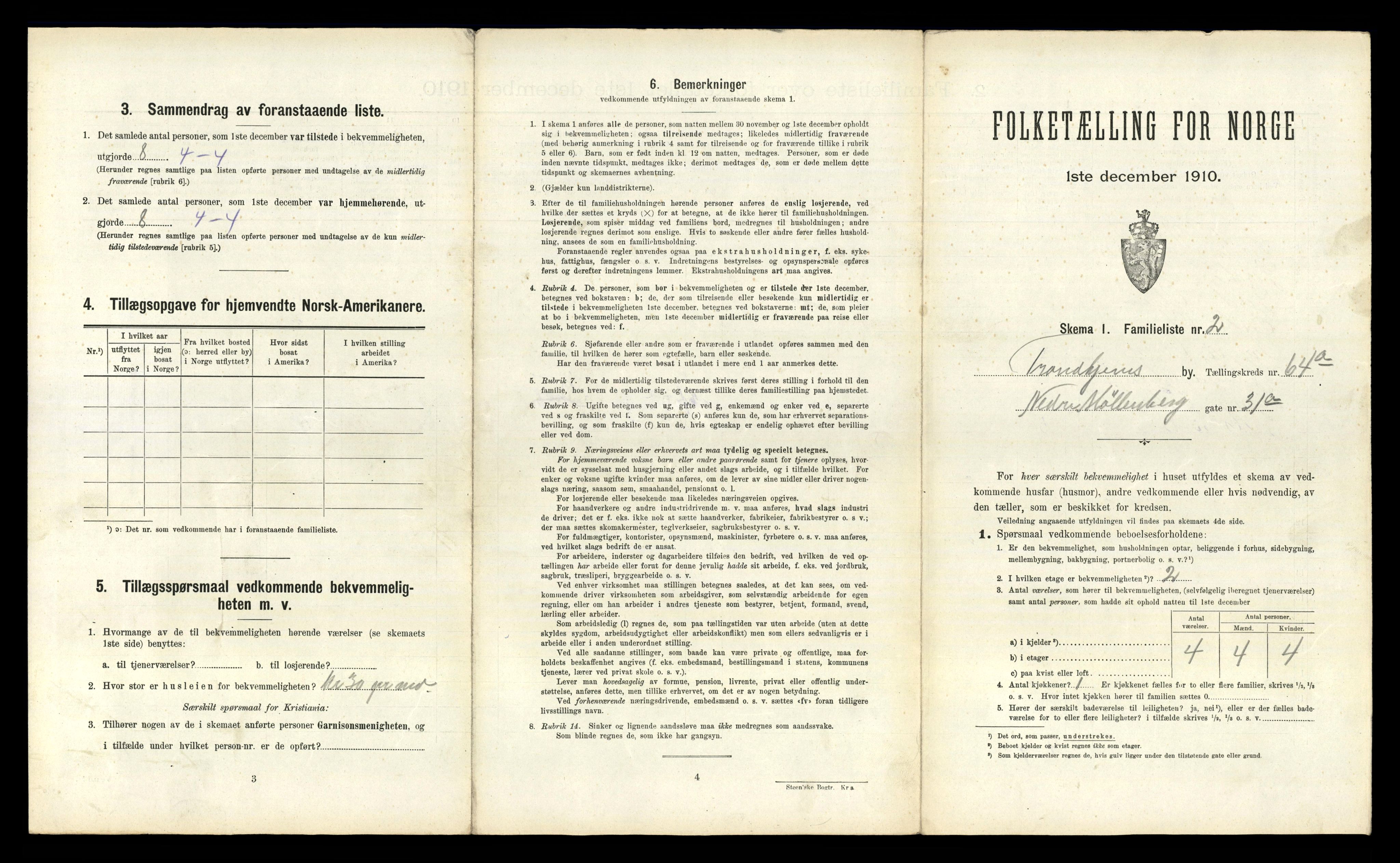 RA, 1910 census for Trondheim, 1910, p. 17247