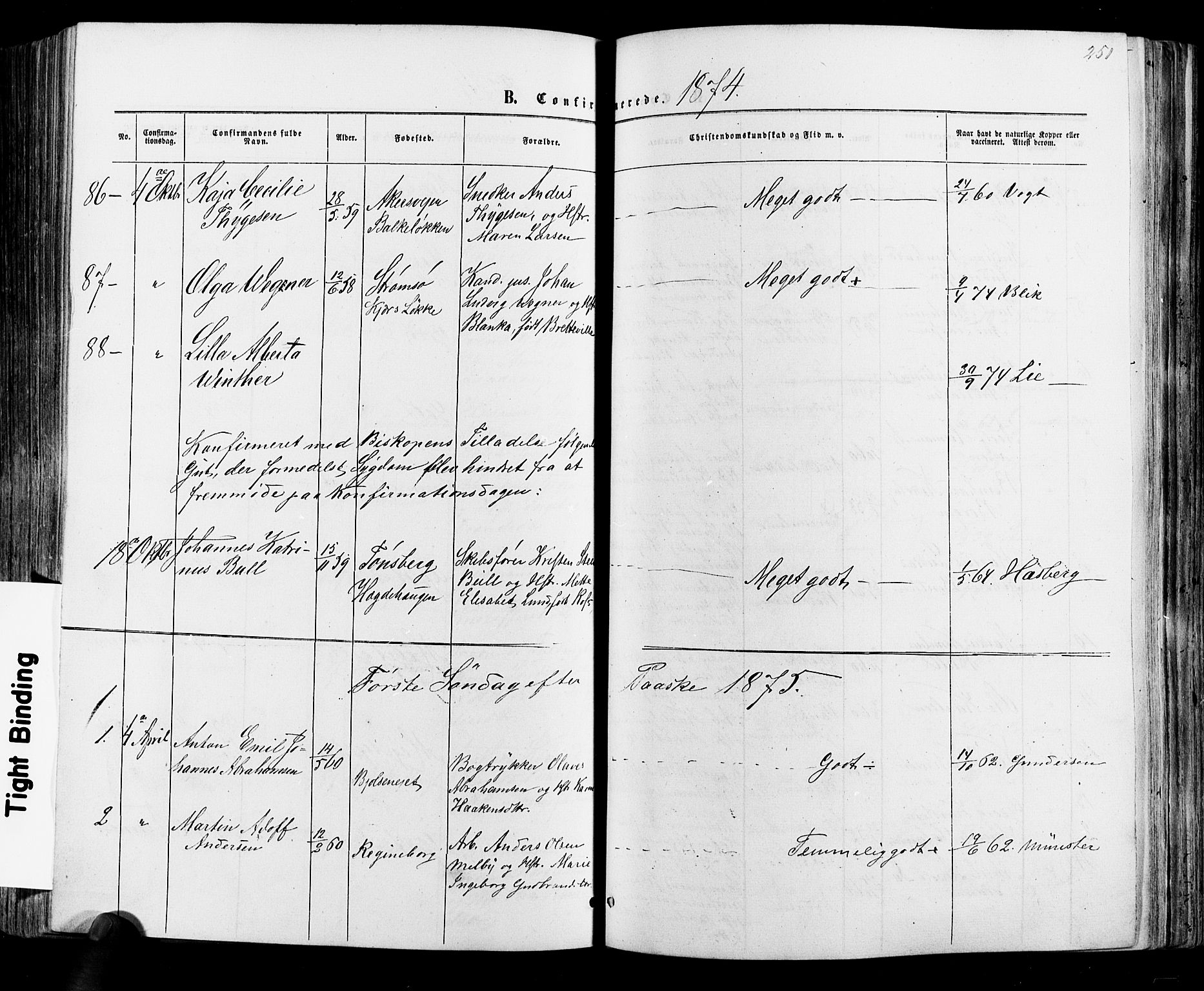 Vestre Aker prestekontor Kirkebøker, SAO/A-10025/F/Fa/L0005: Parish register (official) no. 5, 1859-1877, p. 251