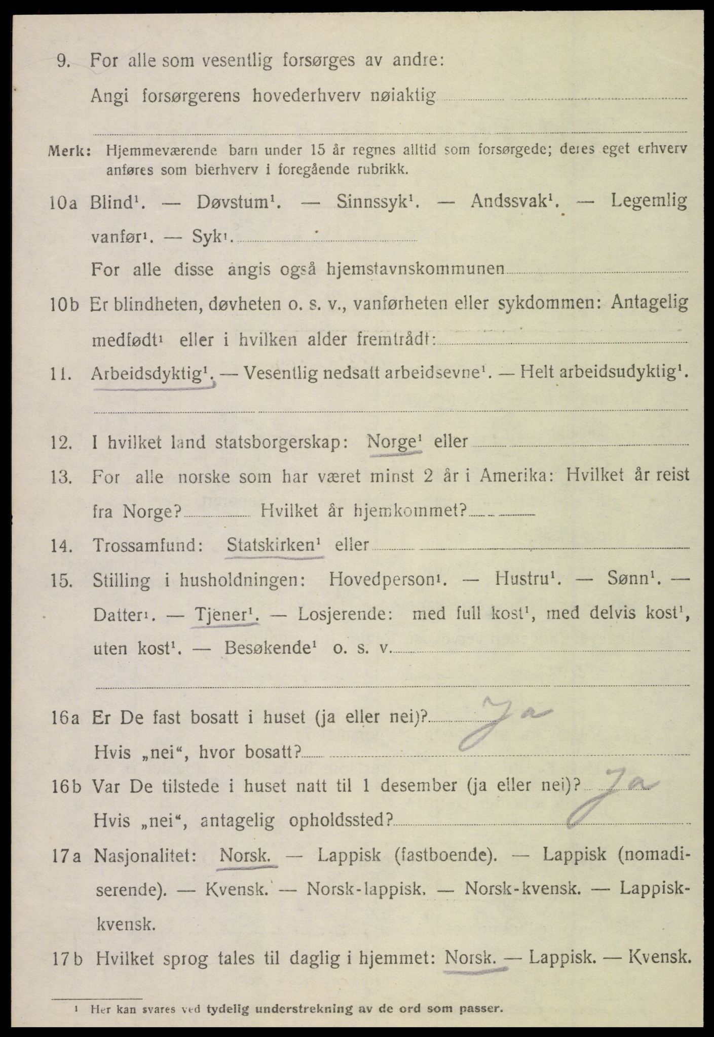 SAT, 1920 census for Vikna, 1920, p. 1550