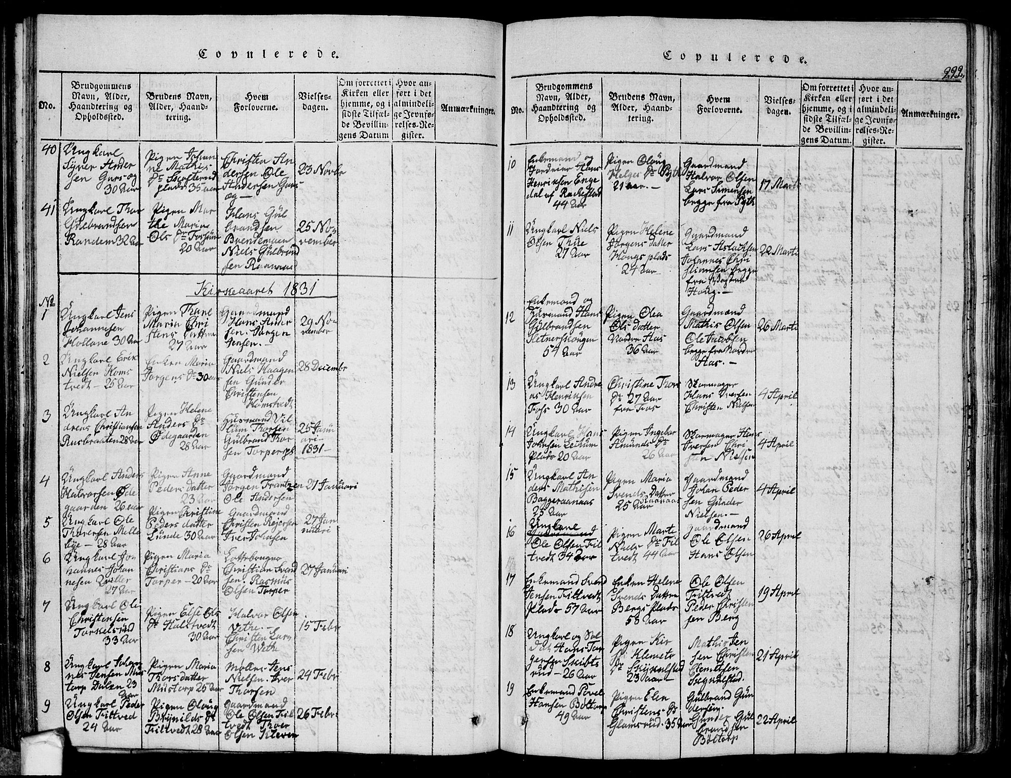Eidsberg prestekontor Kirkebøker, SAO/A-10905/G/Ga/L0001: Parish register (copy) no. I 1, 1814-1831, p. 222