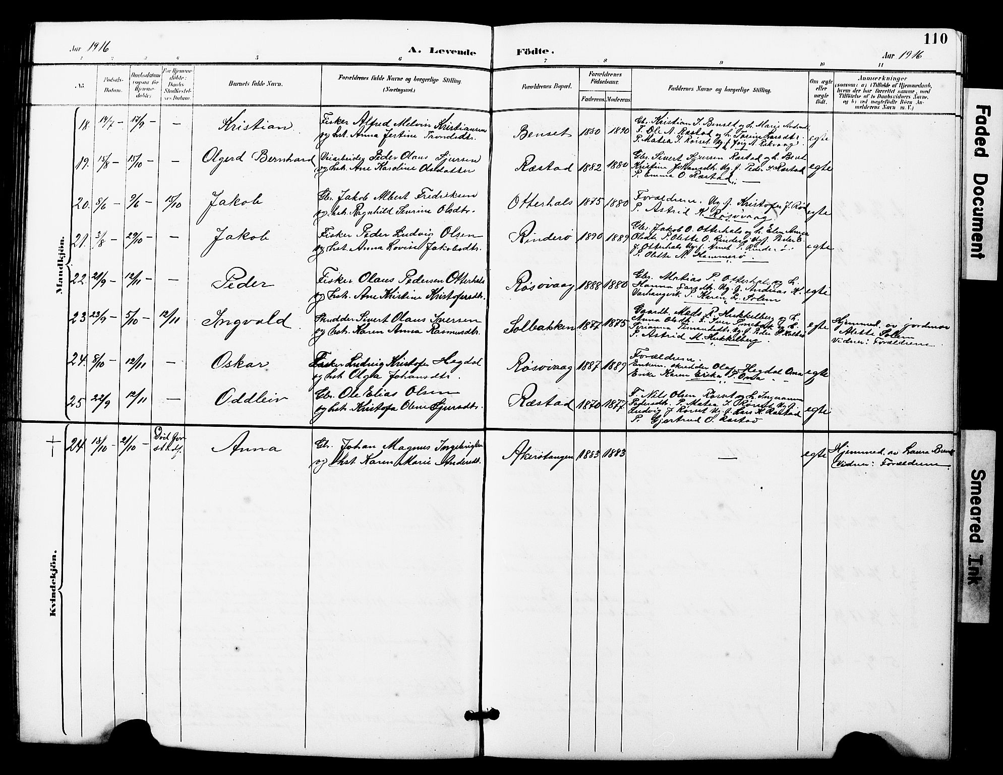 Ministerialprotokoller, klokkerbøker og fødselsregistre - Møre og Romsdal, AV/SAT-A-1454/560/L0725: Parish register (copy) no. 560C02, 1895-1930, p. 110