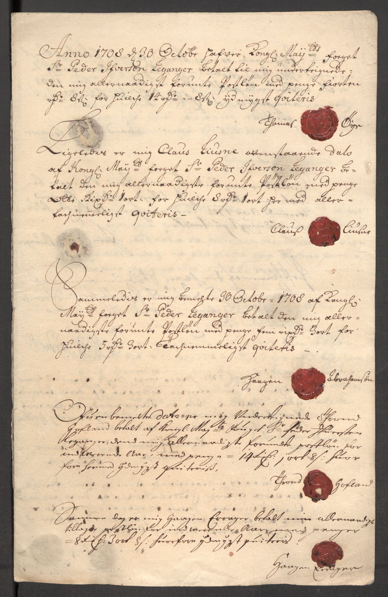 Rentekammeret inntil 1814, Reviderte regnskaper, Fogderegnskap, RA/EA-4092/R52/L3315: Fogderegnskap Sogn, 1708, p. 163
