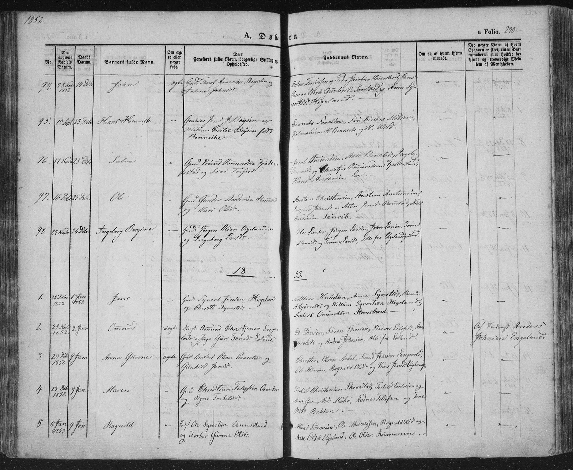Vennesla sokneprestkontor, SAK/1111-0045/Fa/Fac/L0004: Parish register (official) no. A 4, 1834-1855, p. 230