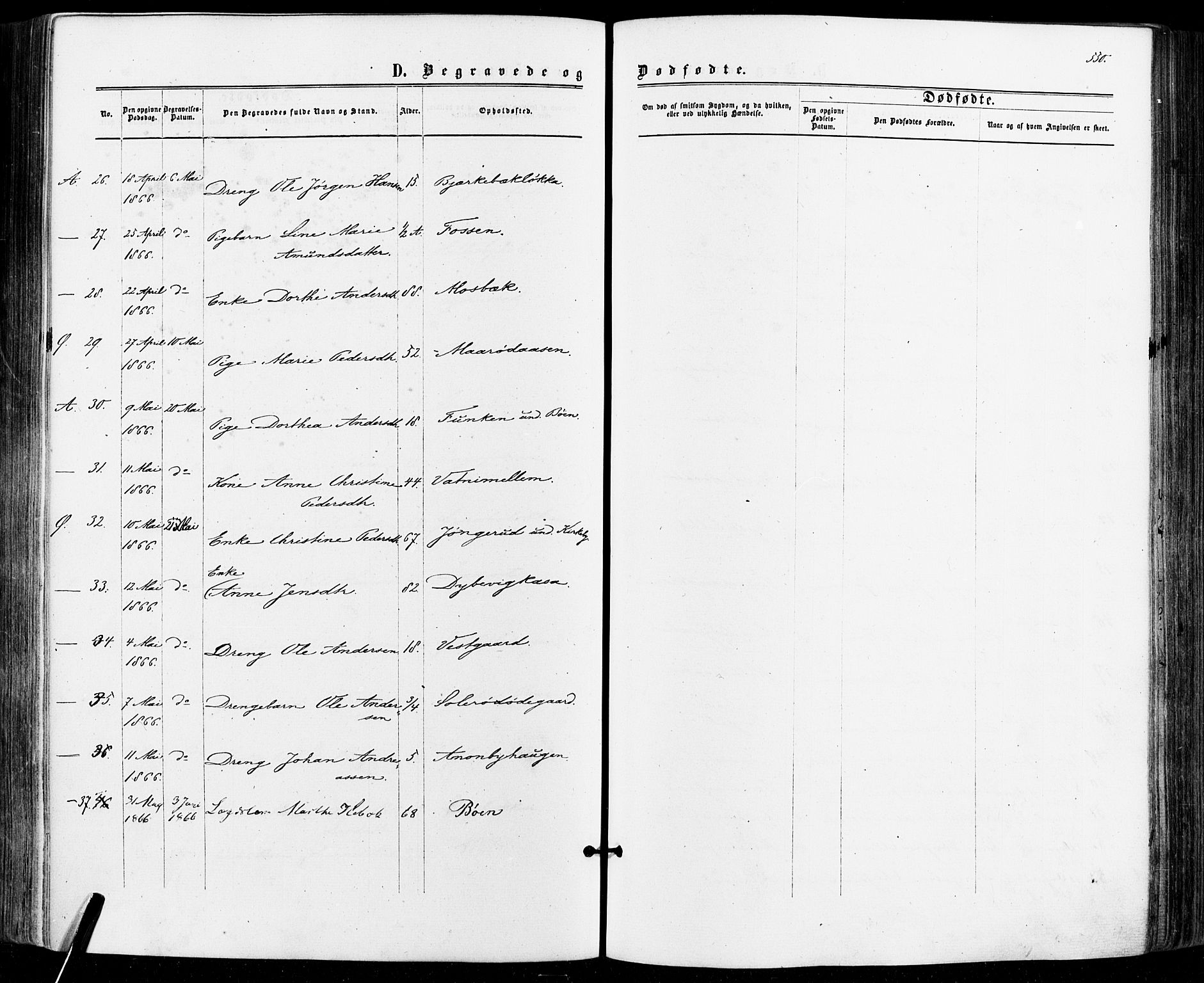 Aremark prestekontor Kirkebøker, AV/SAO-A-10899/F/Fc/L0004: Parish register (official) no. III 4, 1866-1877, p. 549-550