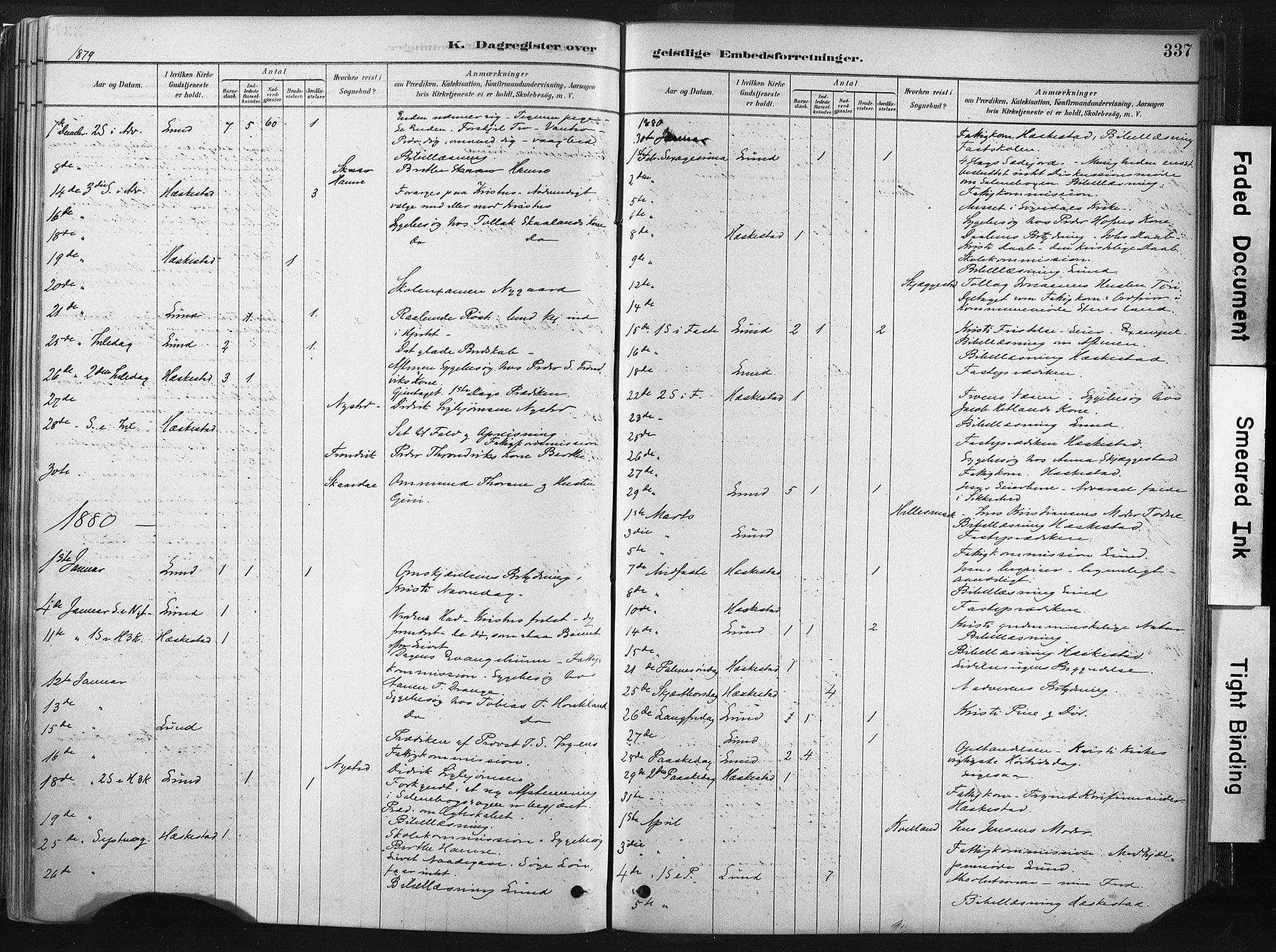 Lund sokneprestkontor, SAST/A-101809/S06/L0011: Parish register (official) no. A 10, 1877-1904, p. 337