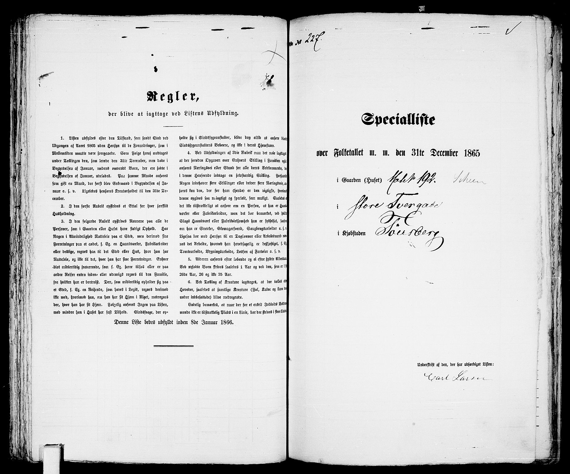 RA, 1865 census for Tønsberg, 1865, p. 491