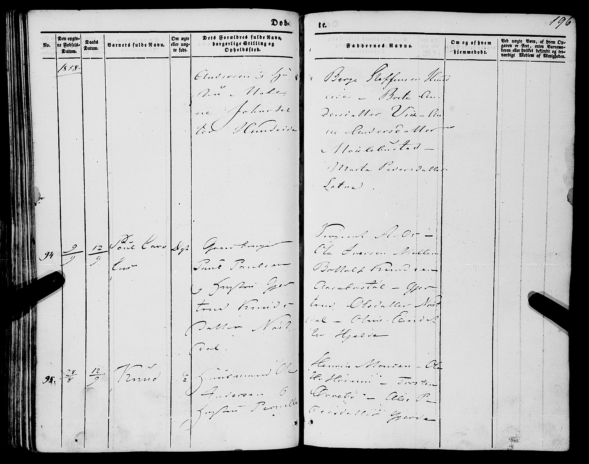 Eid sokneprestembete, AV/SAB-A-82301/H/Haa/Haaa/L0007: Parish register (official) no. A 7, 1844-1858, p. 196