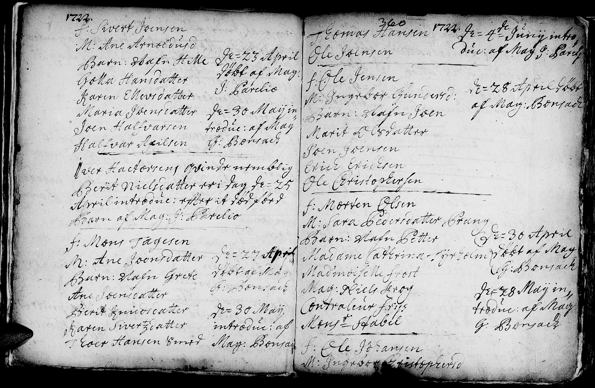 Ministerialprotokoller, klokkerbøker og fødselsregistre - Sør-Trøndelag, AV/SAT-A-1456/601/L0035: Parish register (official) no. 601A03, 1713-1728, p. 360