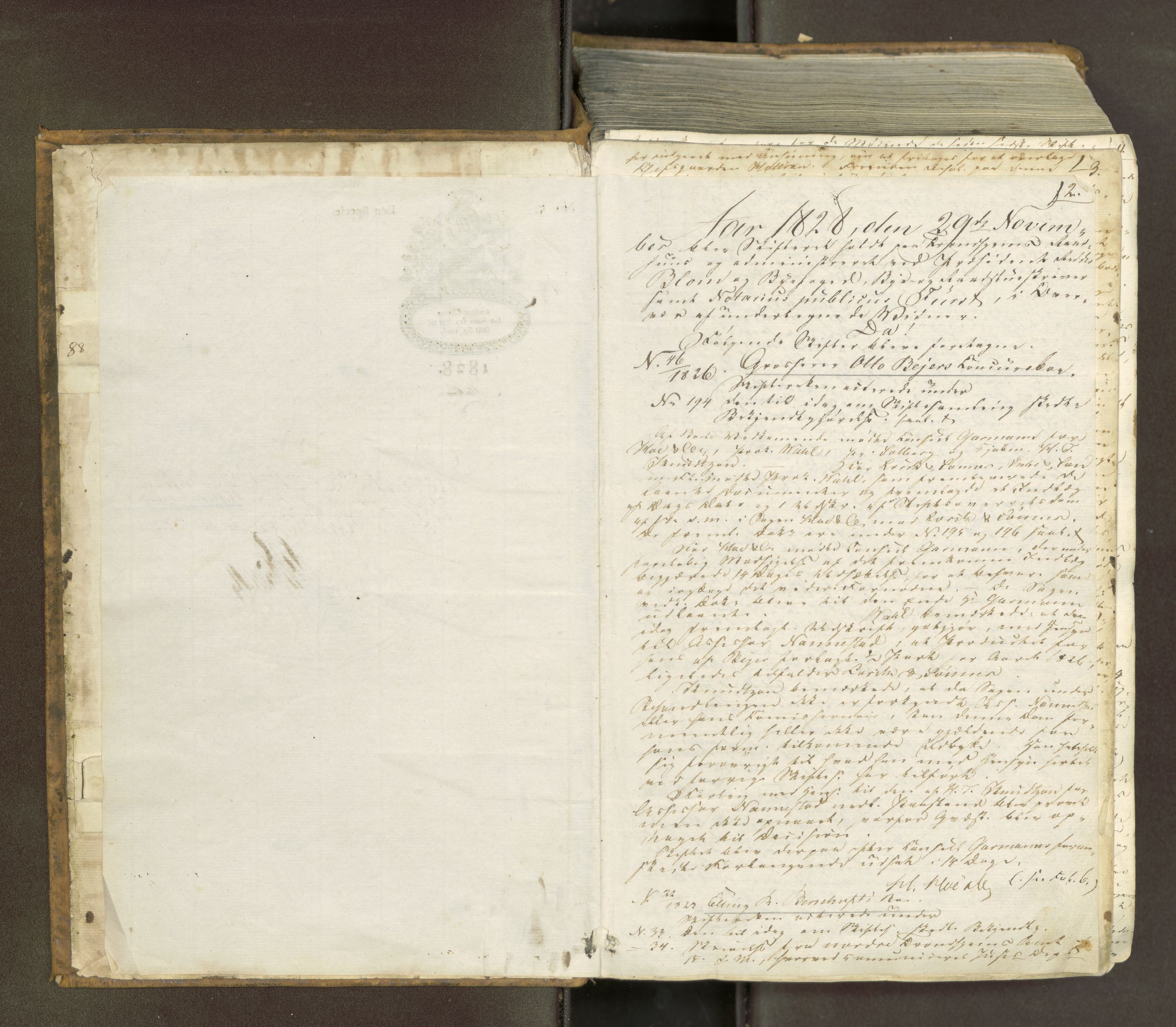 Trondheim byfogd, AV/SAT-A-0003/1/3/3B/L0002: Skiftebehandlingsprotokoll (u/ register) U, 1828-1834, p. 2