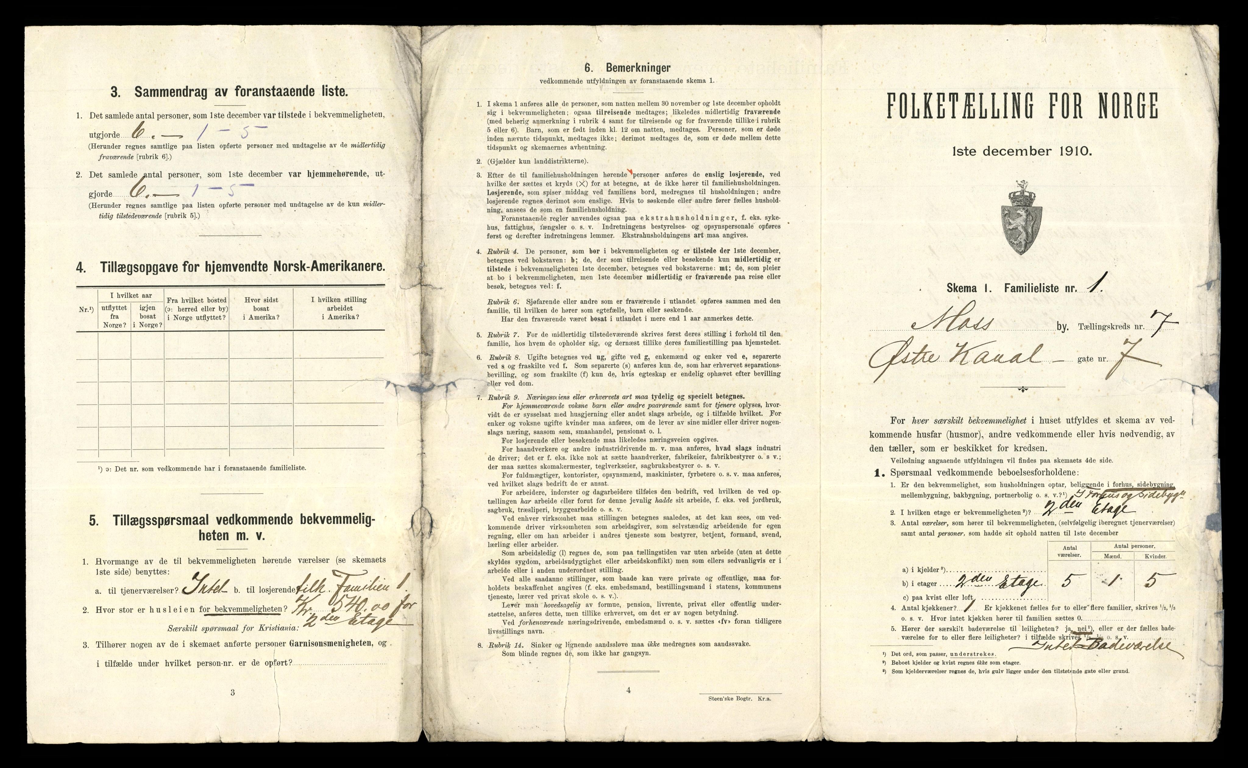 RA, 1910 census for Moss, 1910, p. 3767