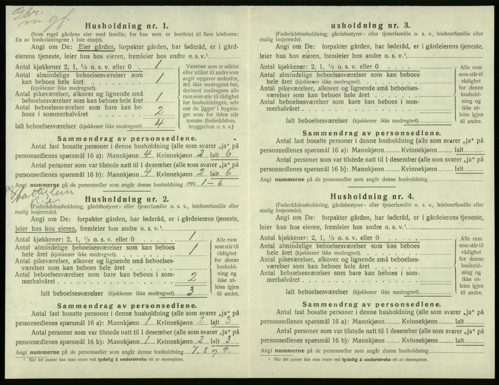 SAB, 1920 census for Tysnes, 1920, p. 1590