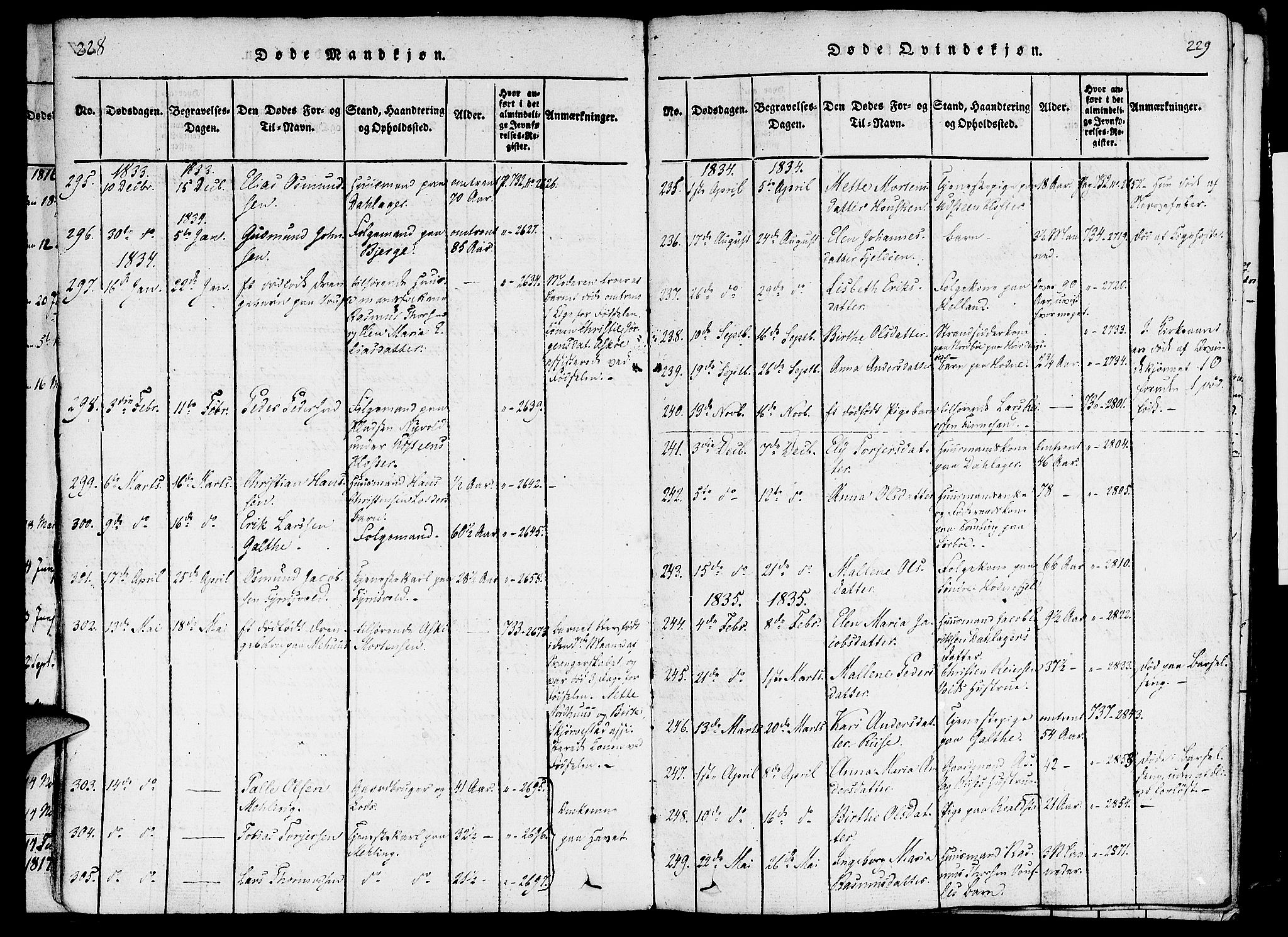 Rennesøy sokneprestkontor, SAST/A -101827/H/Ha/Haa/L0004: Parish register (official) no. A 4, 1816-1837, p. 228-229
