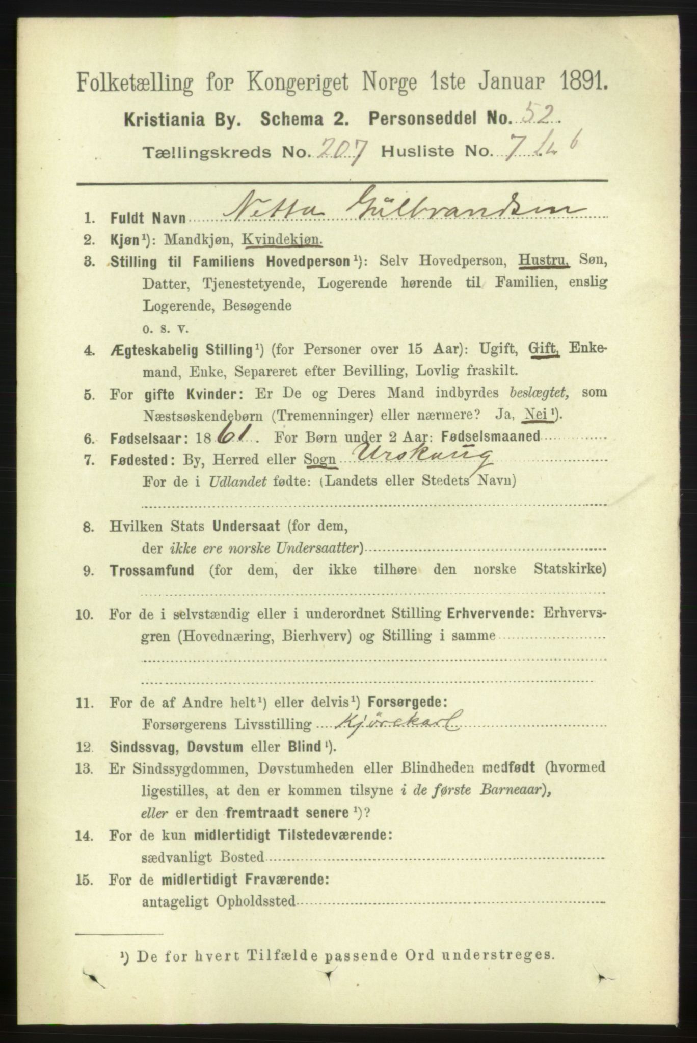 RA, 1891 census for 0301 Kristiania, 1891, p. 124656