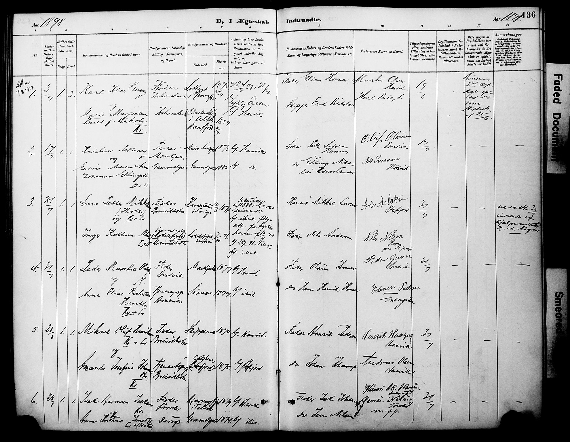 Loppa sokneprestkontor, SATØ/S-1339/H/Ha/L0008kirke: Parish register (official) no. 8, 1889-1907, p. 136