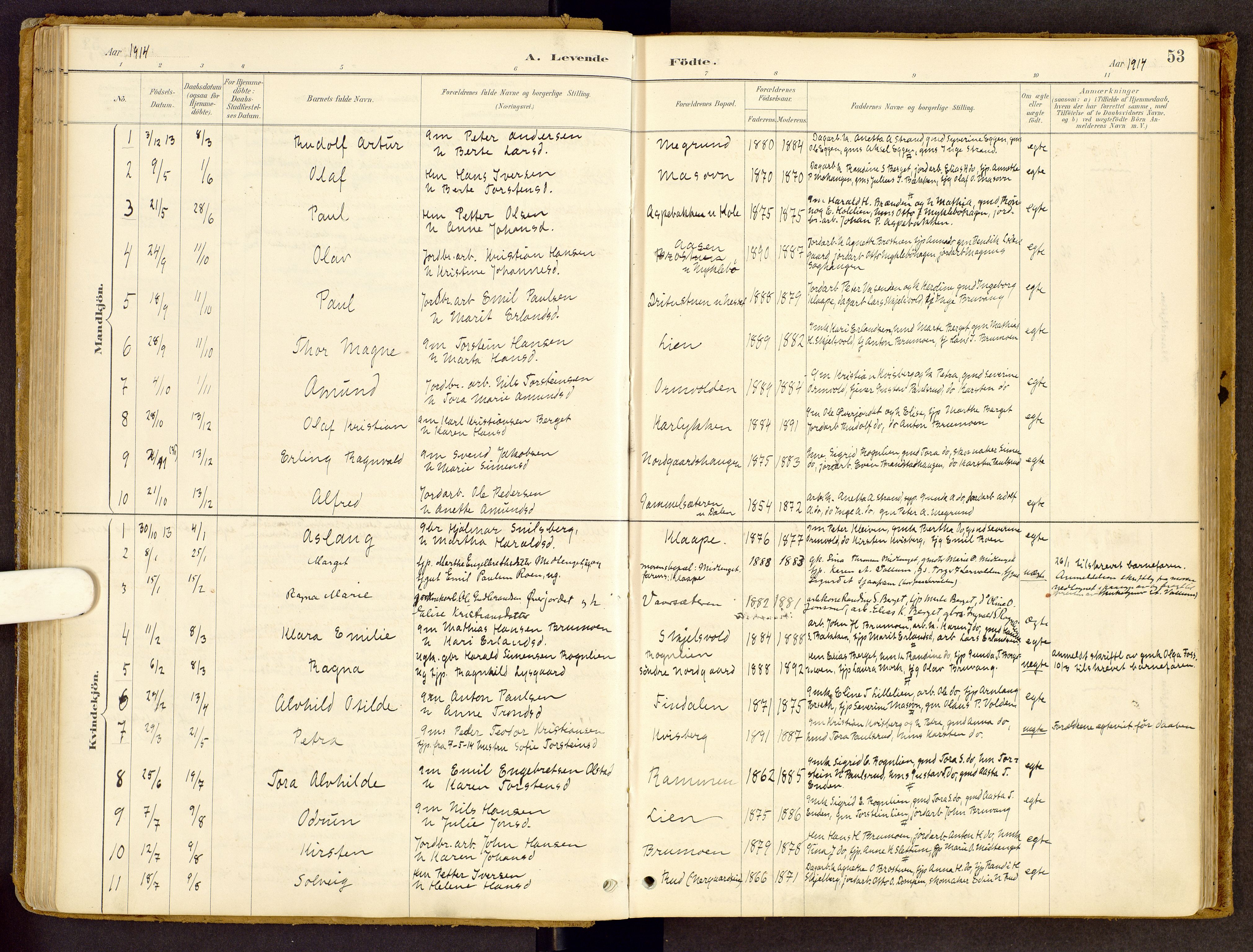 Vestre Gausdal prestekontor, SAH/PREST-094/H/Ha/Haa/L0002: Parish register (official) no. 2, 1887-1918, p. 53