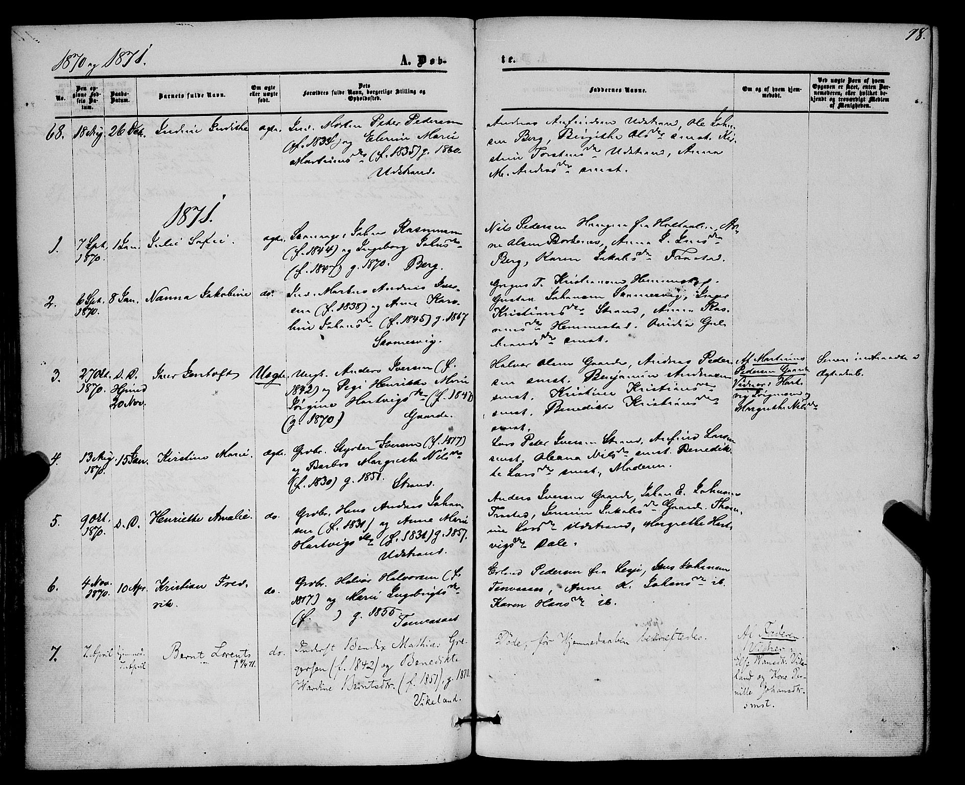 Kvæfjord sokneprestkontor, AV/SATØ-S-1323/G/Ga/Gaa/L0004kirke: Parish register (official) no. 4, 1857-1877, p. 78
