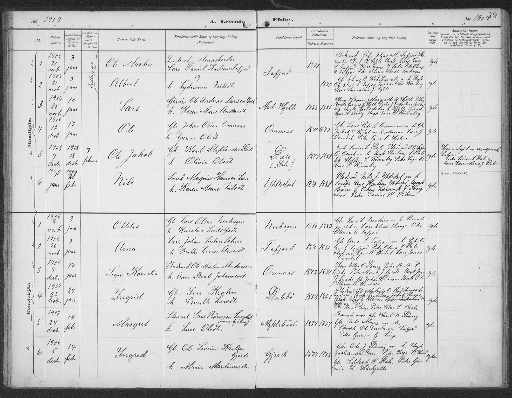 Ministerialprotokoller, klokkerbøker og fødselsregistre - Møre og Romsdal, SAT/A-1454/519/L0256: Parish register (official) no. 519A15, 1895-1912, p. 79
