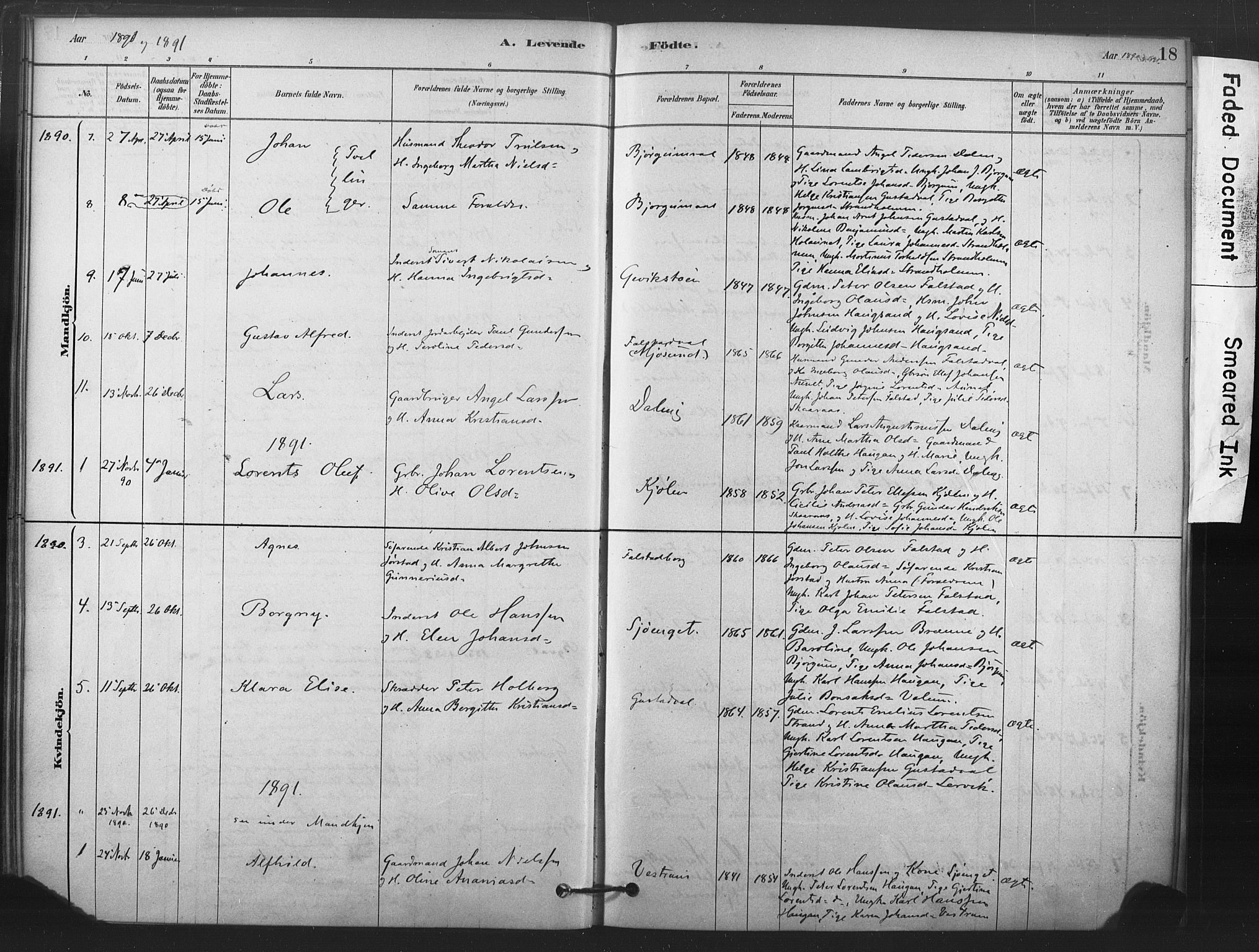 Ministerialprotokoller, klokkerbøker og fødselsregistre - Nord-Trøndelag, SAT/A-1458/719/L0178: Parish register (official) no. 719A01, 1878-1900, p. 18
