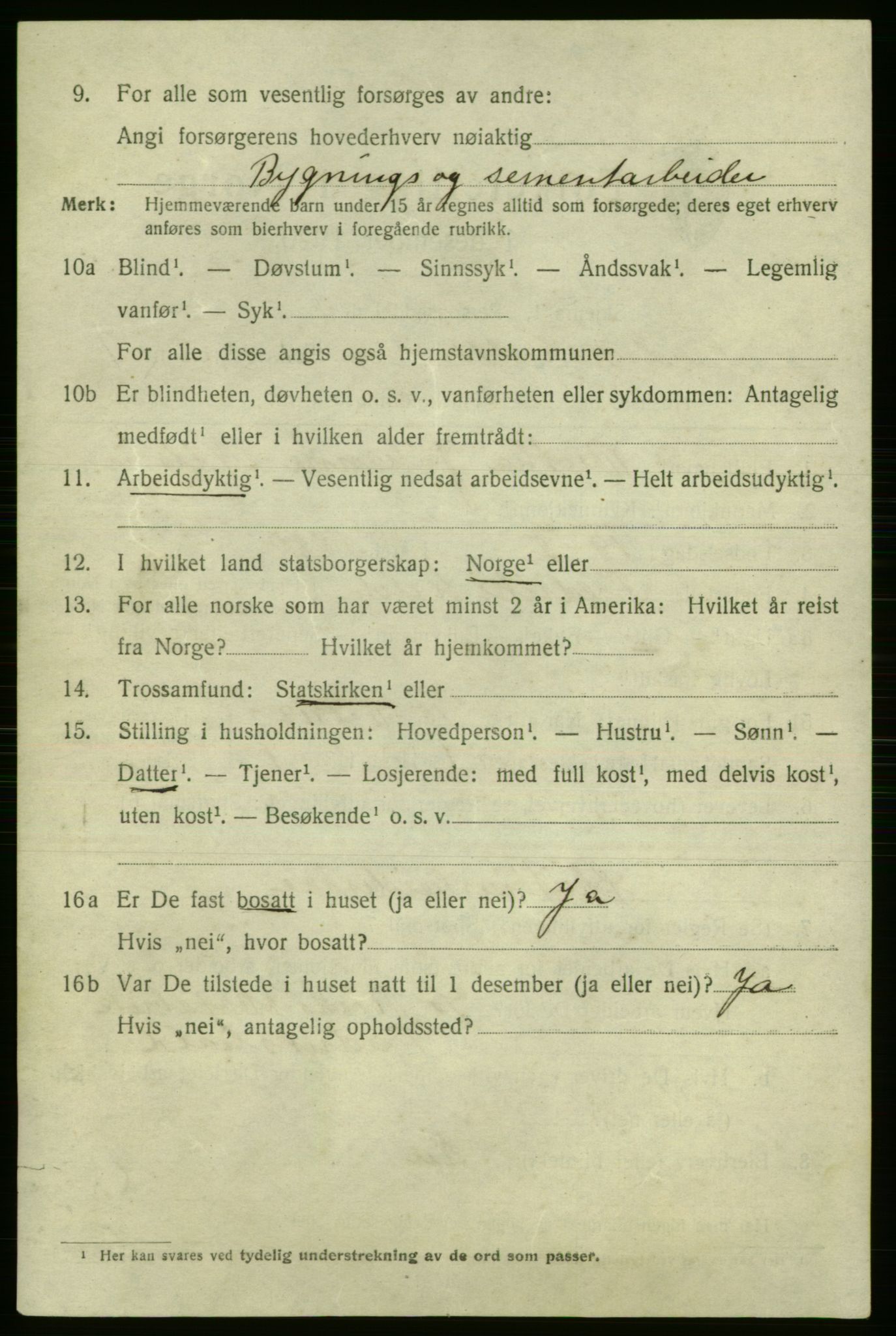SAO, 1920 census for Fredrikshald, 1920, p. 16848