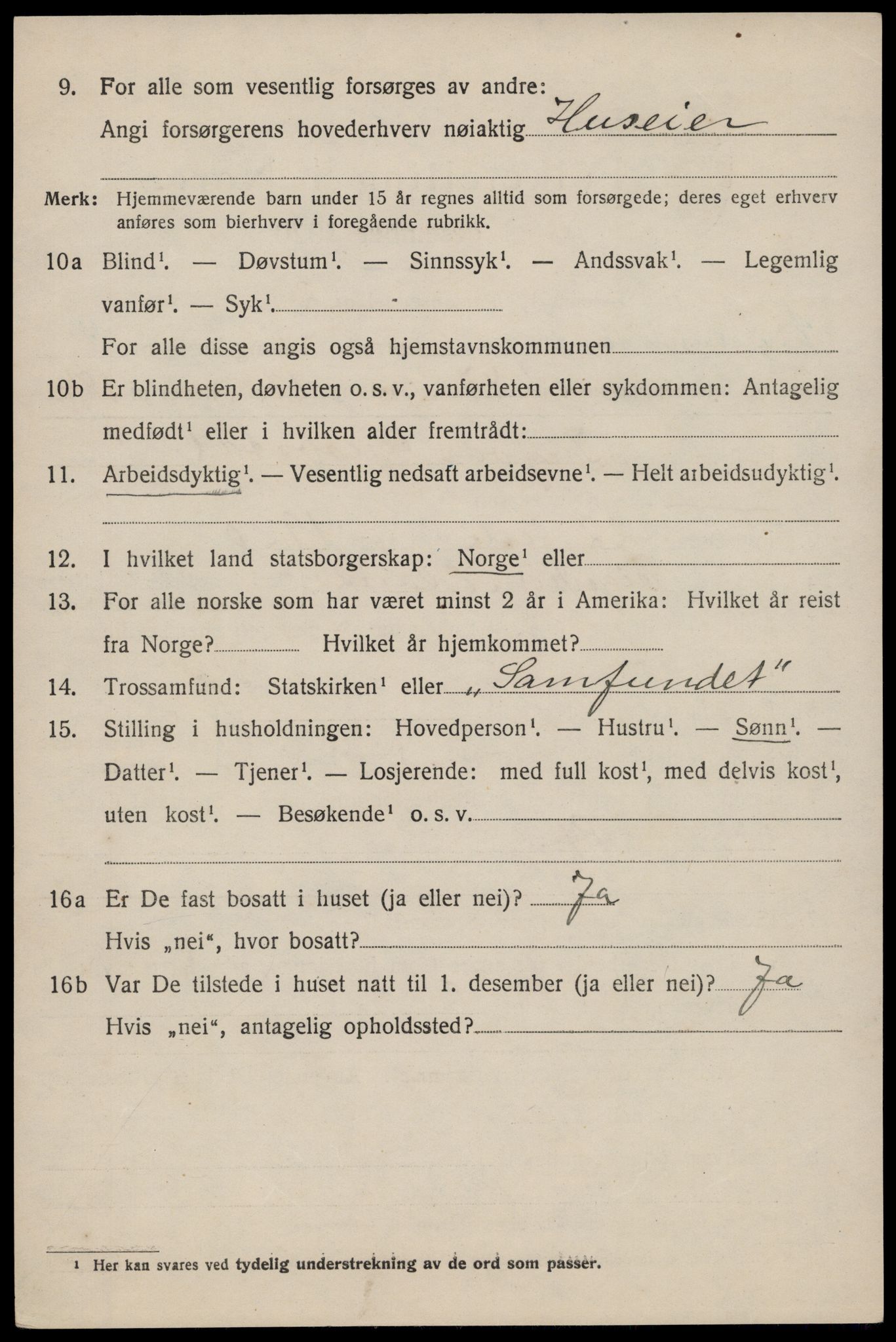 SAST, 1920 census for Eigersund, 1920, p. 3342