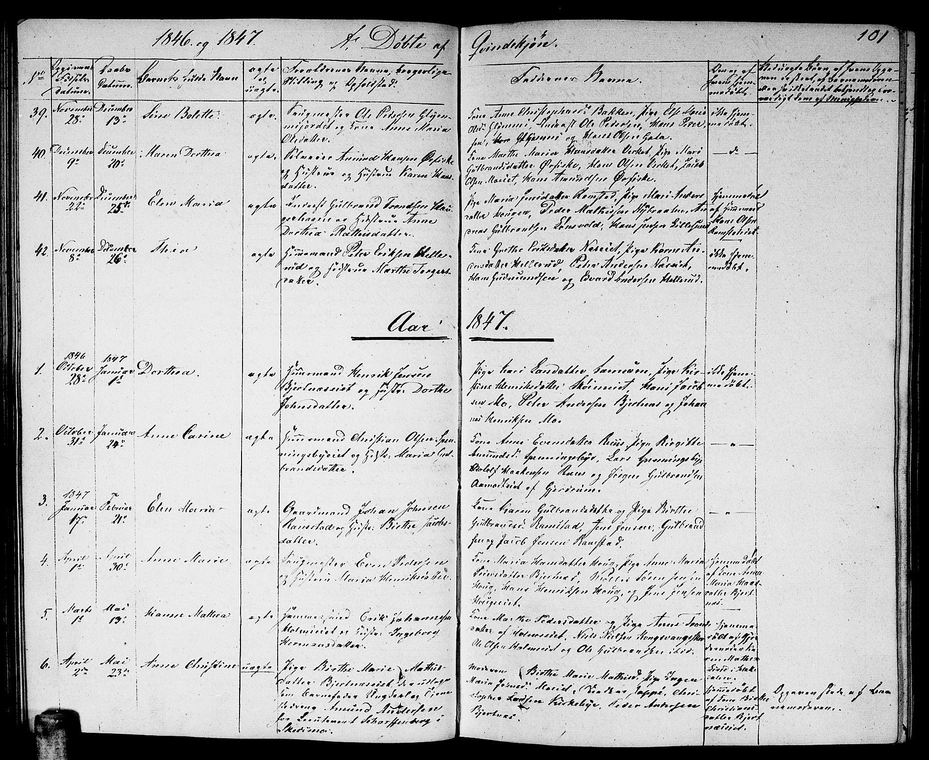 Nittedal prestekontor Kirkebøker, AV/SAO-A-10365a/F/Fa/L0004: Parish register (official) no. I 4, 1836-1849, p. 101